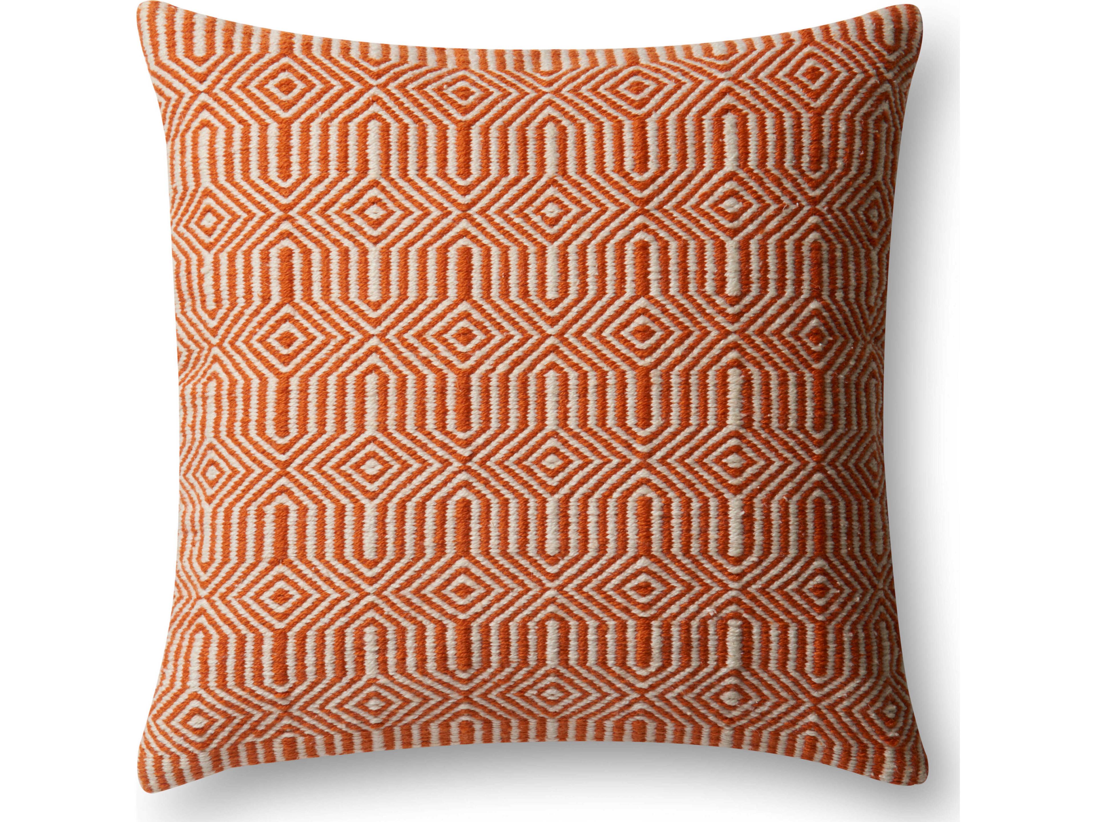 Loloi Rugs Orange / Ivory Pillow