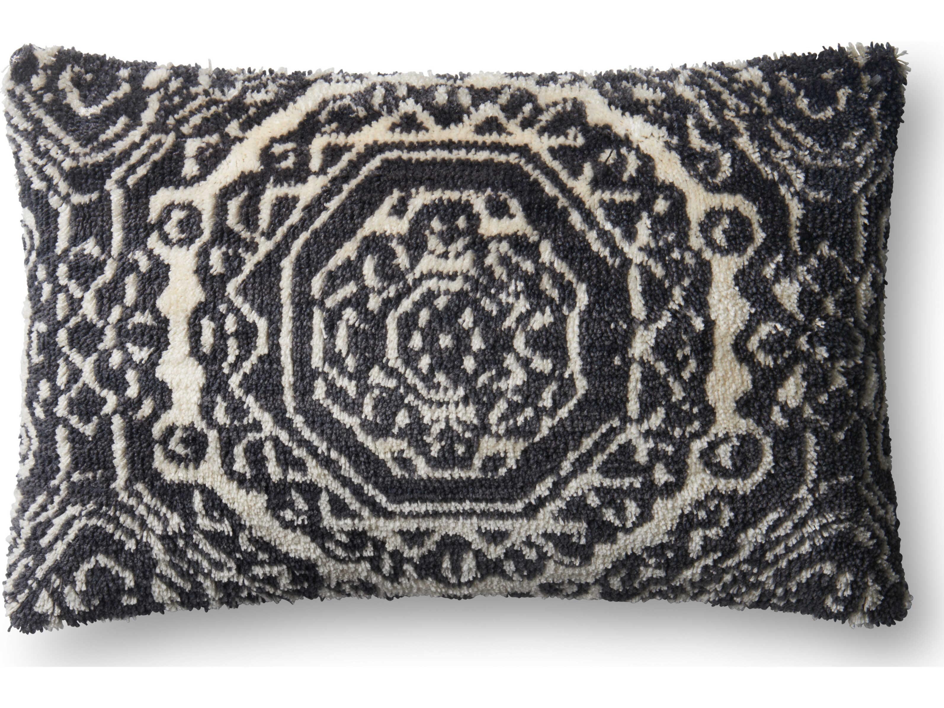 Loloi Rugs Black / White Pillow