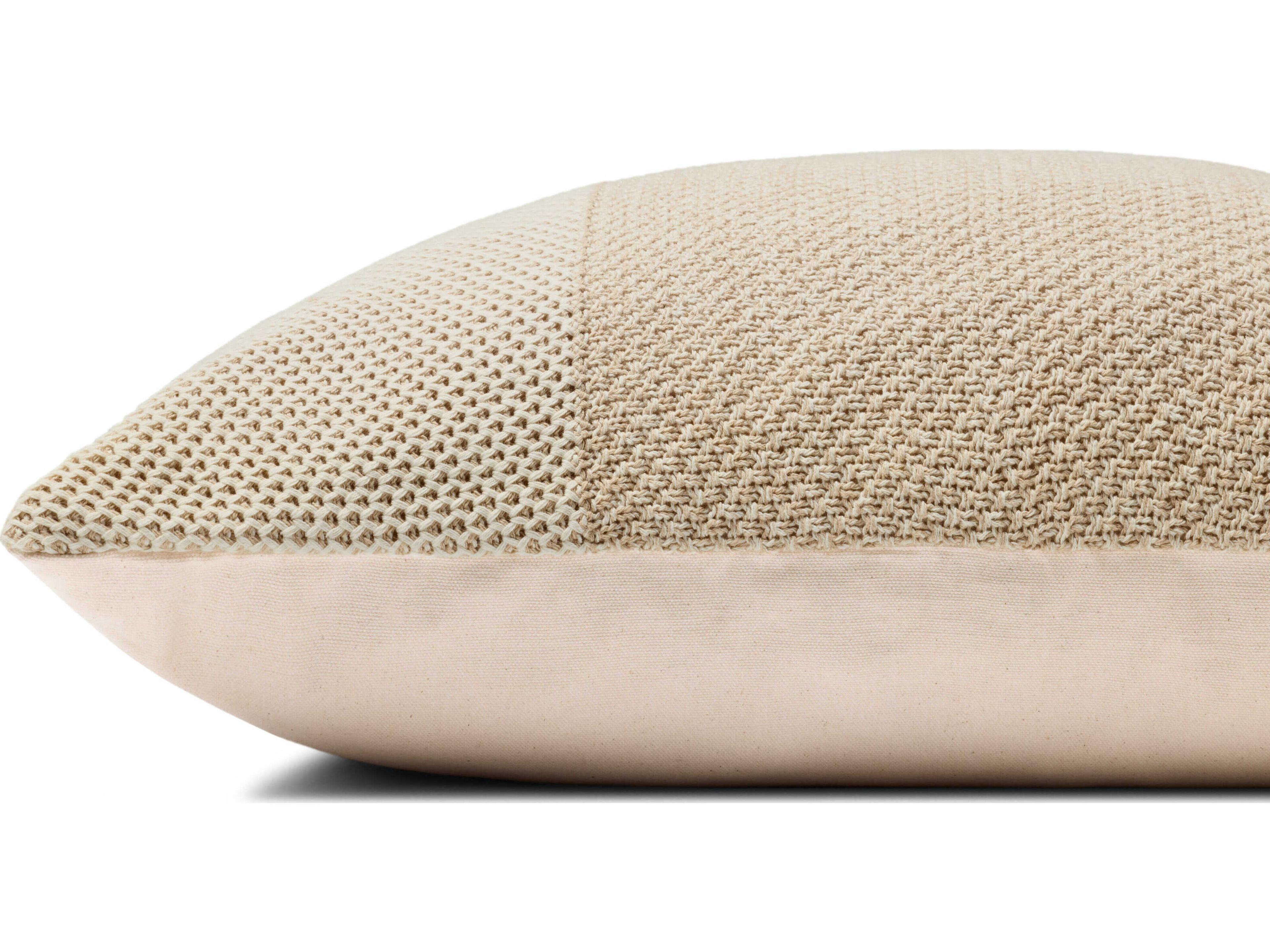 Loloi Rugs Ivory Beige 22" x 22" Pillow