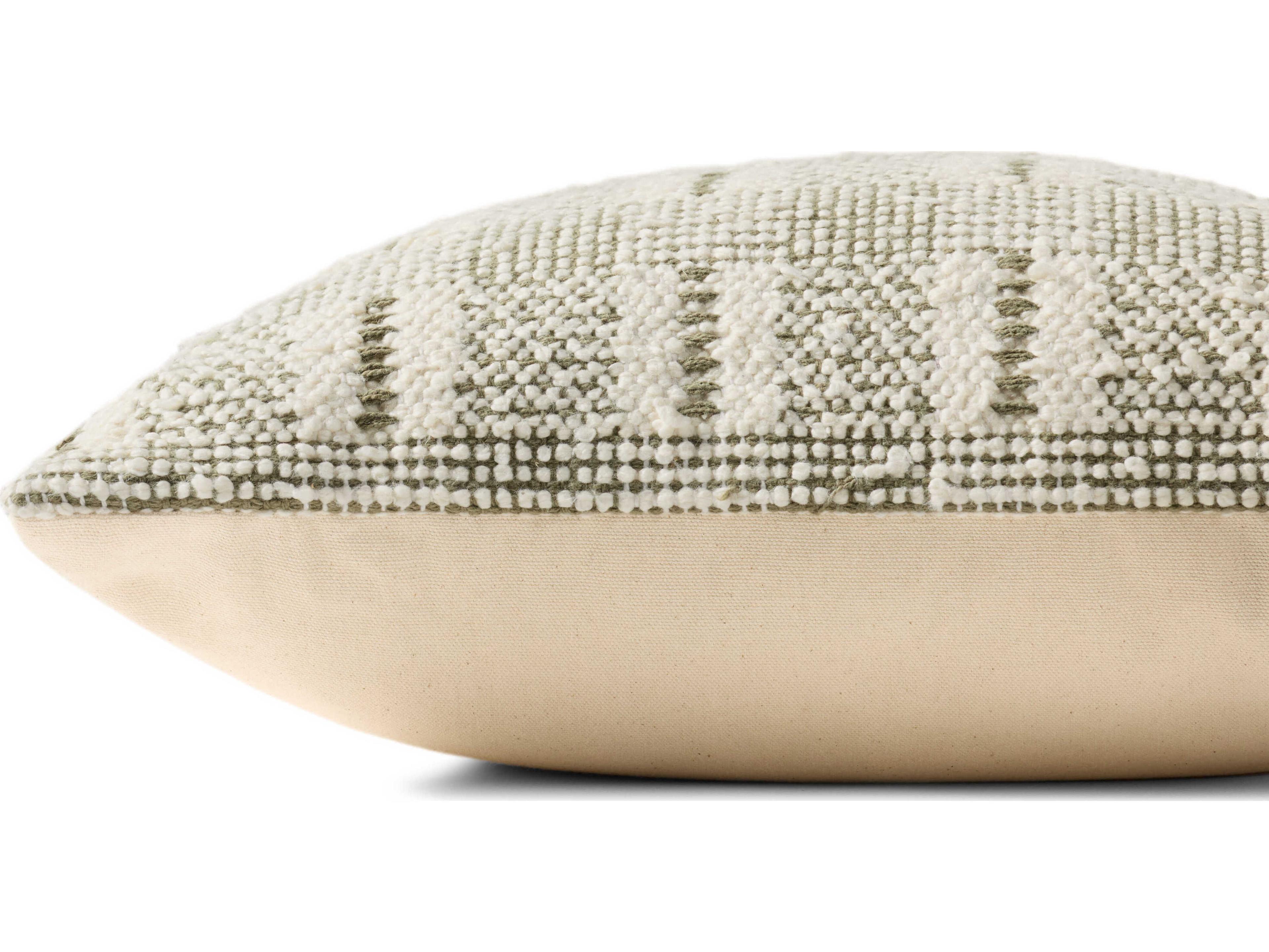 Loloi Rugs Ivory Green 18" x 18" Pillow