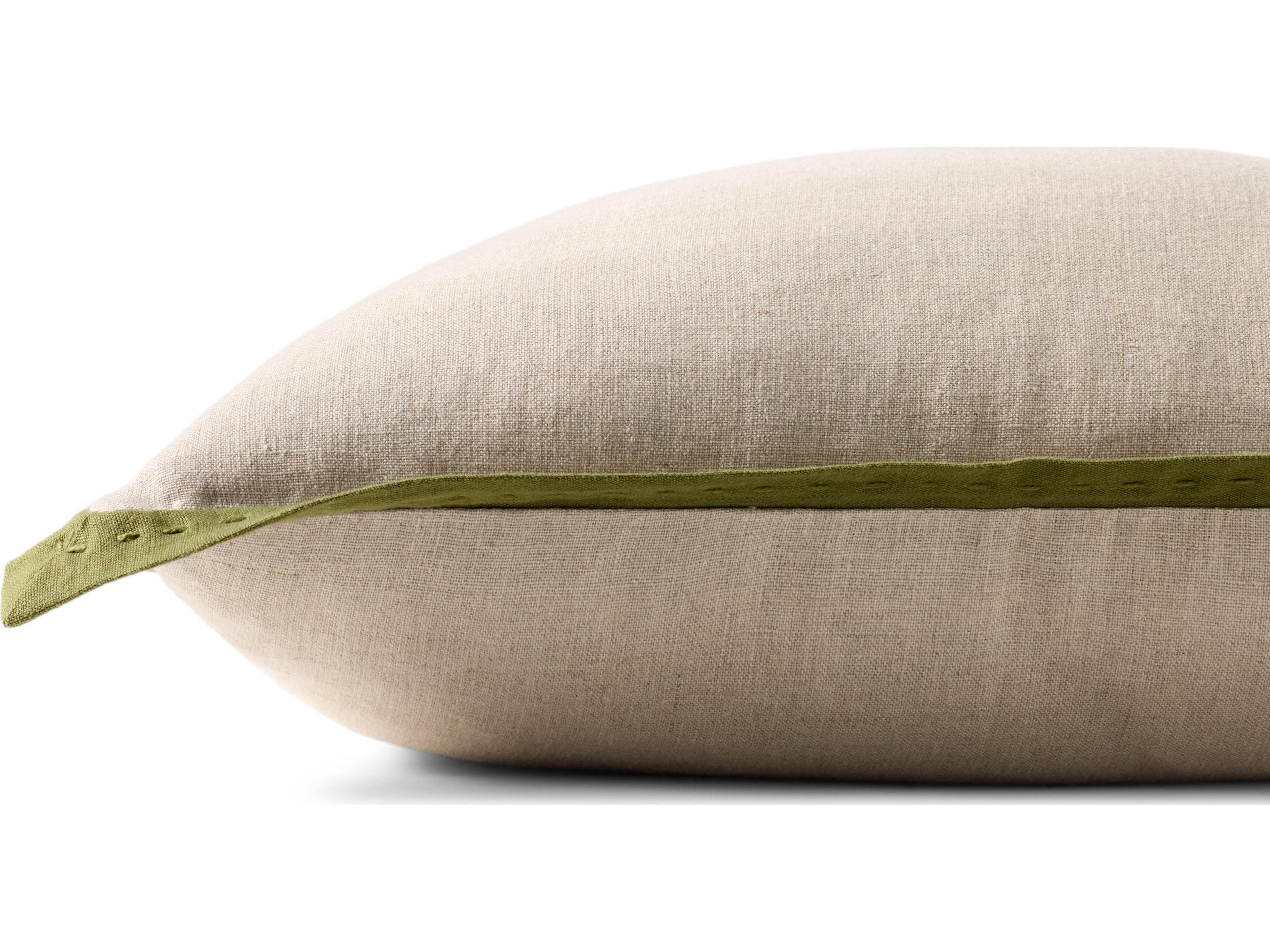 Loloi Rugs Natural Green Pillow