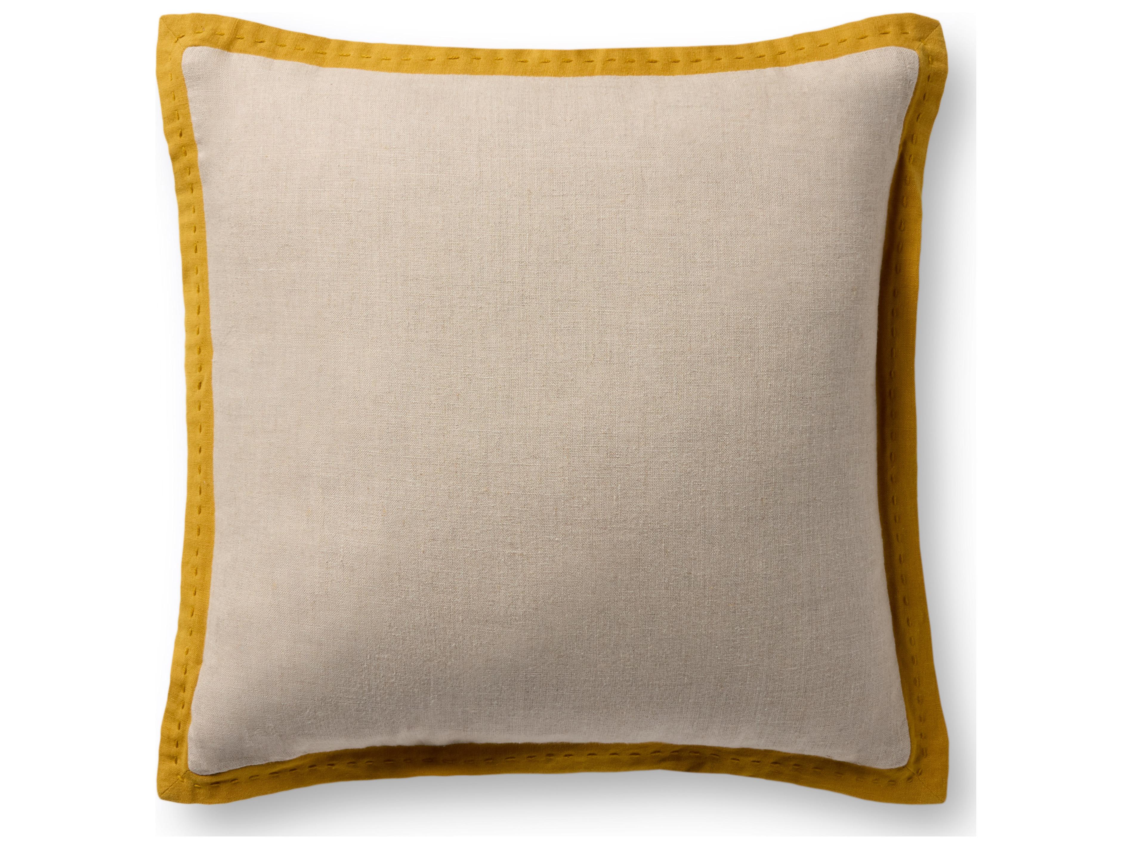 Loloi Rugs Natural Mustard Pillow