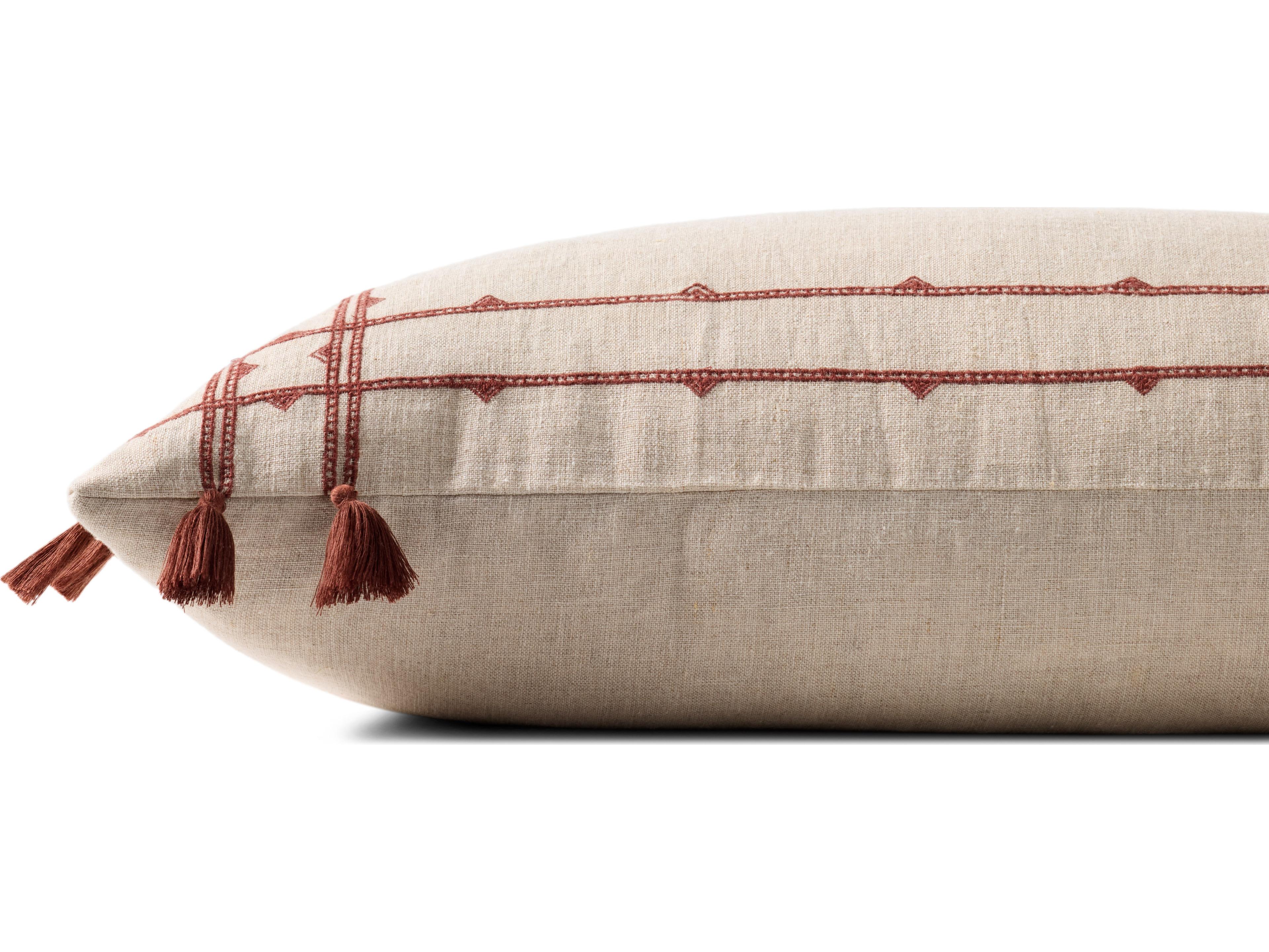 Loloi Rugs Natural Rust Pillow