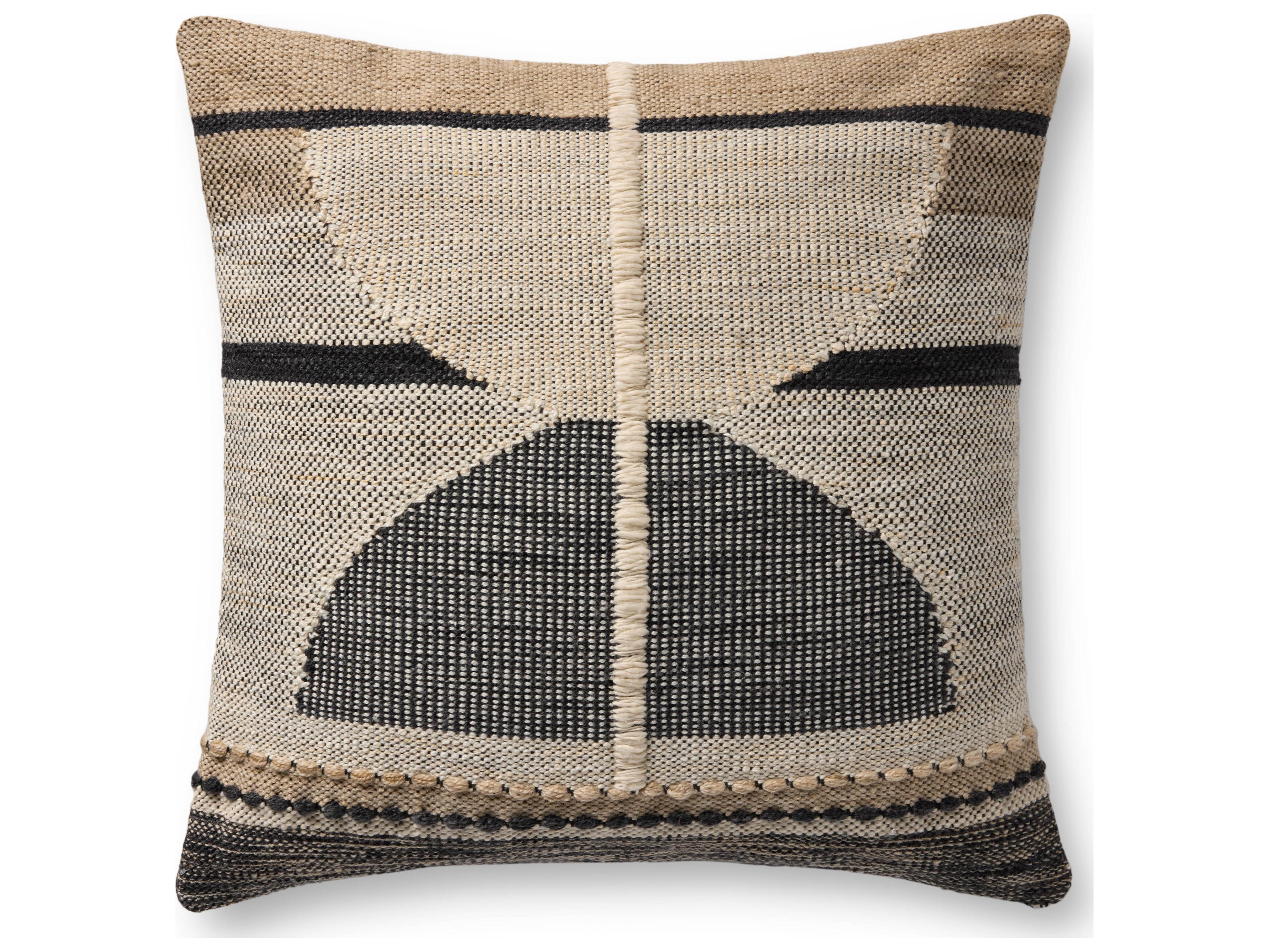 Loloi Rugs Black Ivory Pillow