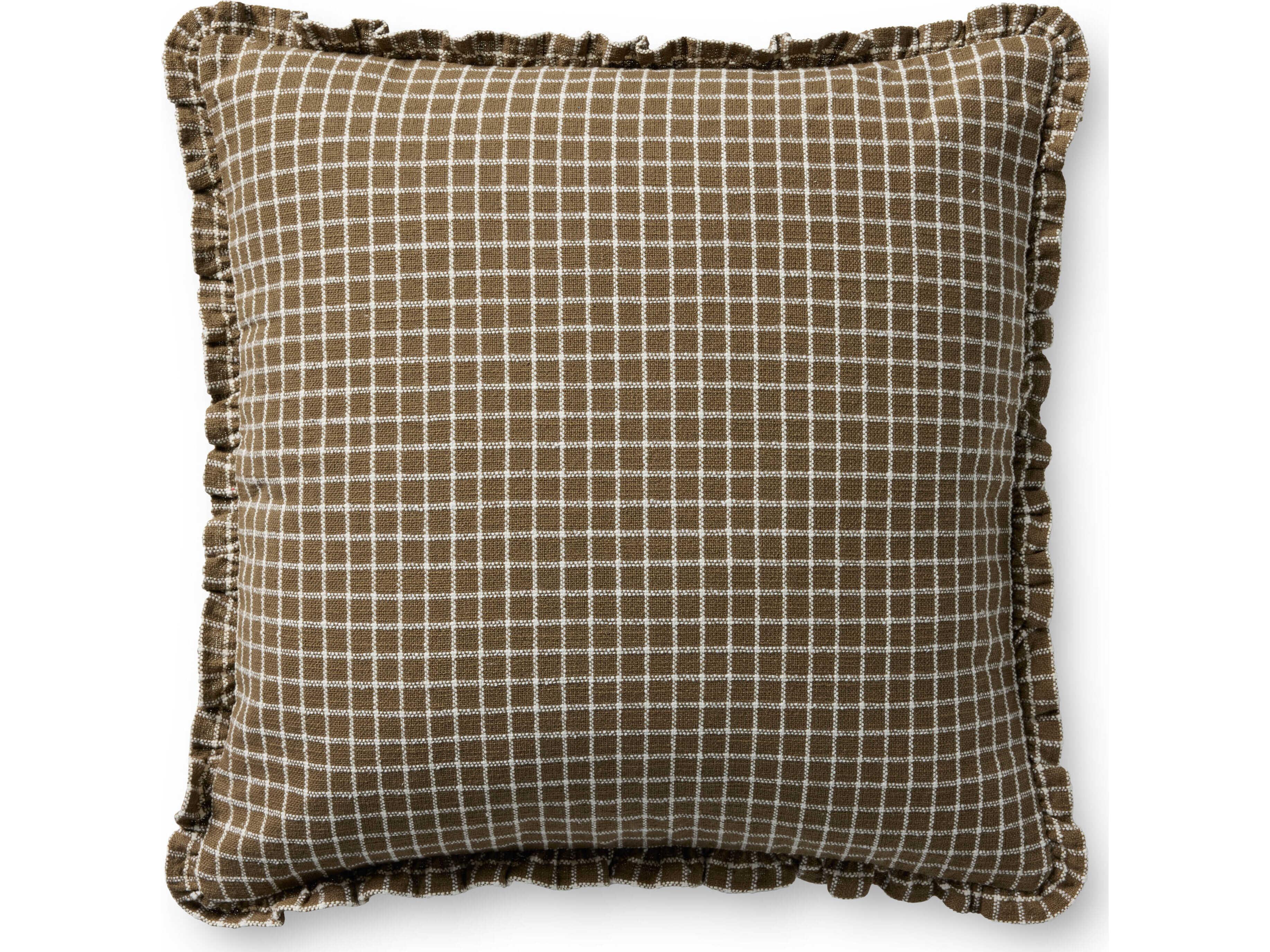 Loloi Rugs Chris Loves Julia Chocolate Pillow