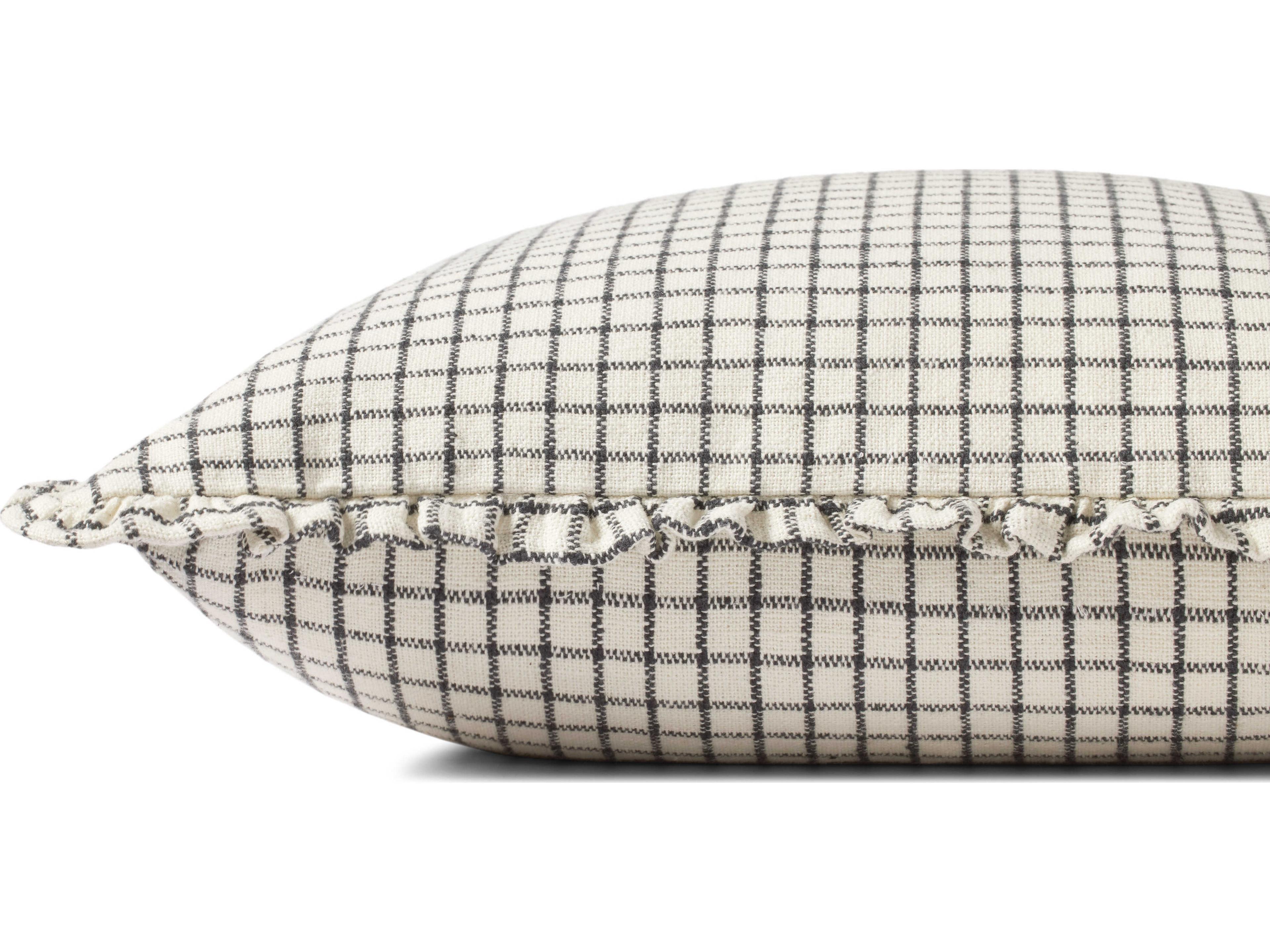 Loloi Rugs Chris Loves Julia Ivory / Black Pillow