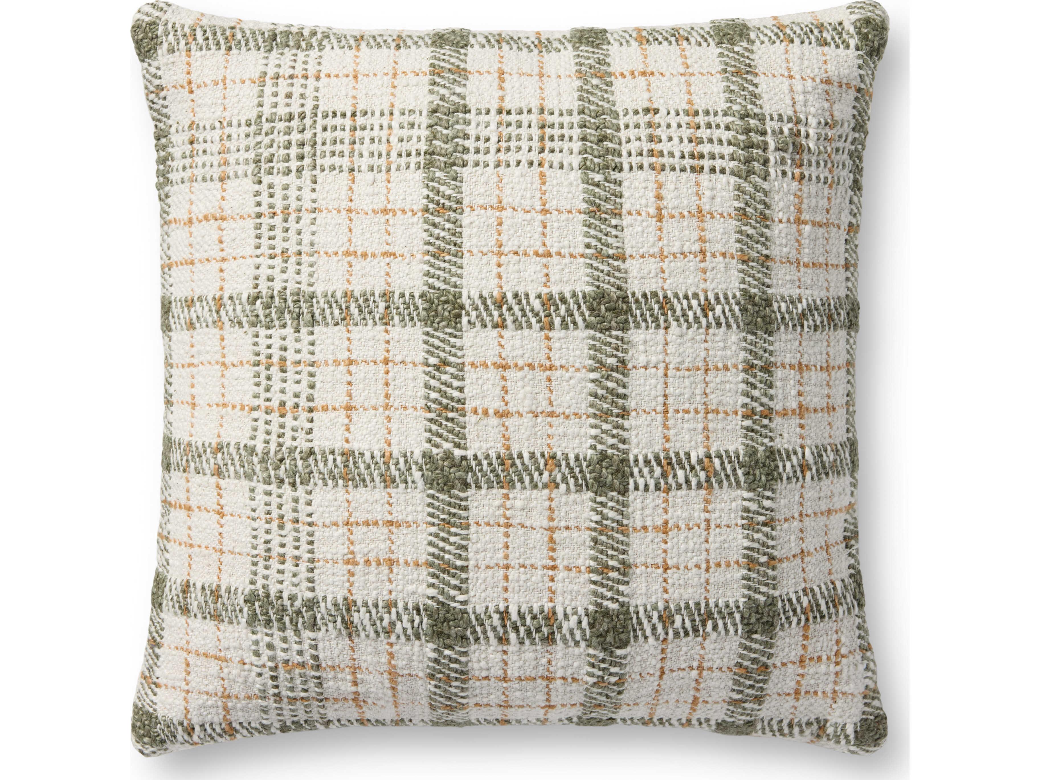 Loloi Rugs Chris Loves Julia Green / Ivory Pillow