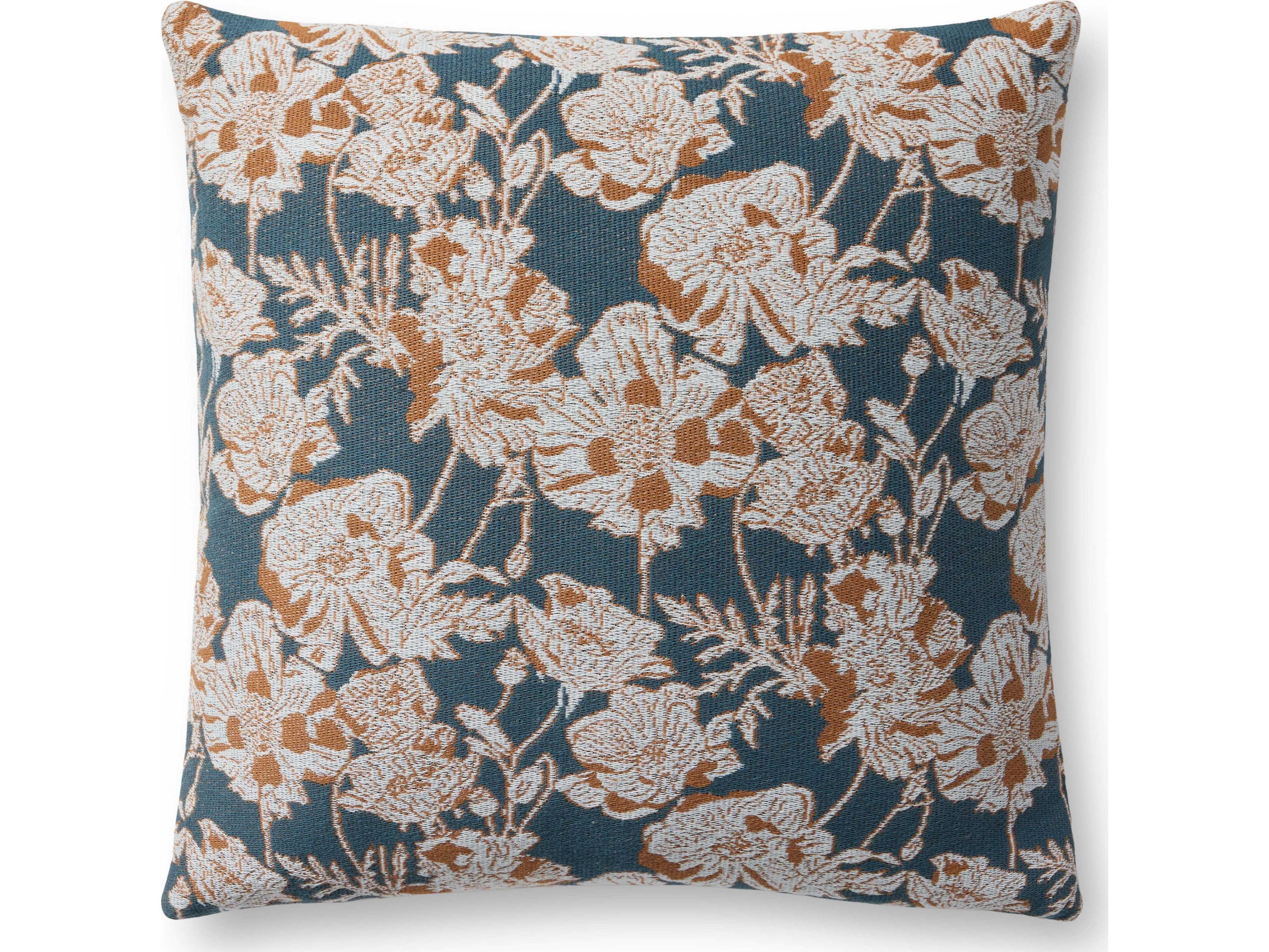 Loloi Rugs Chris Loves Julia Blue / Orange Pillow