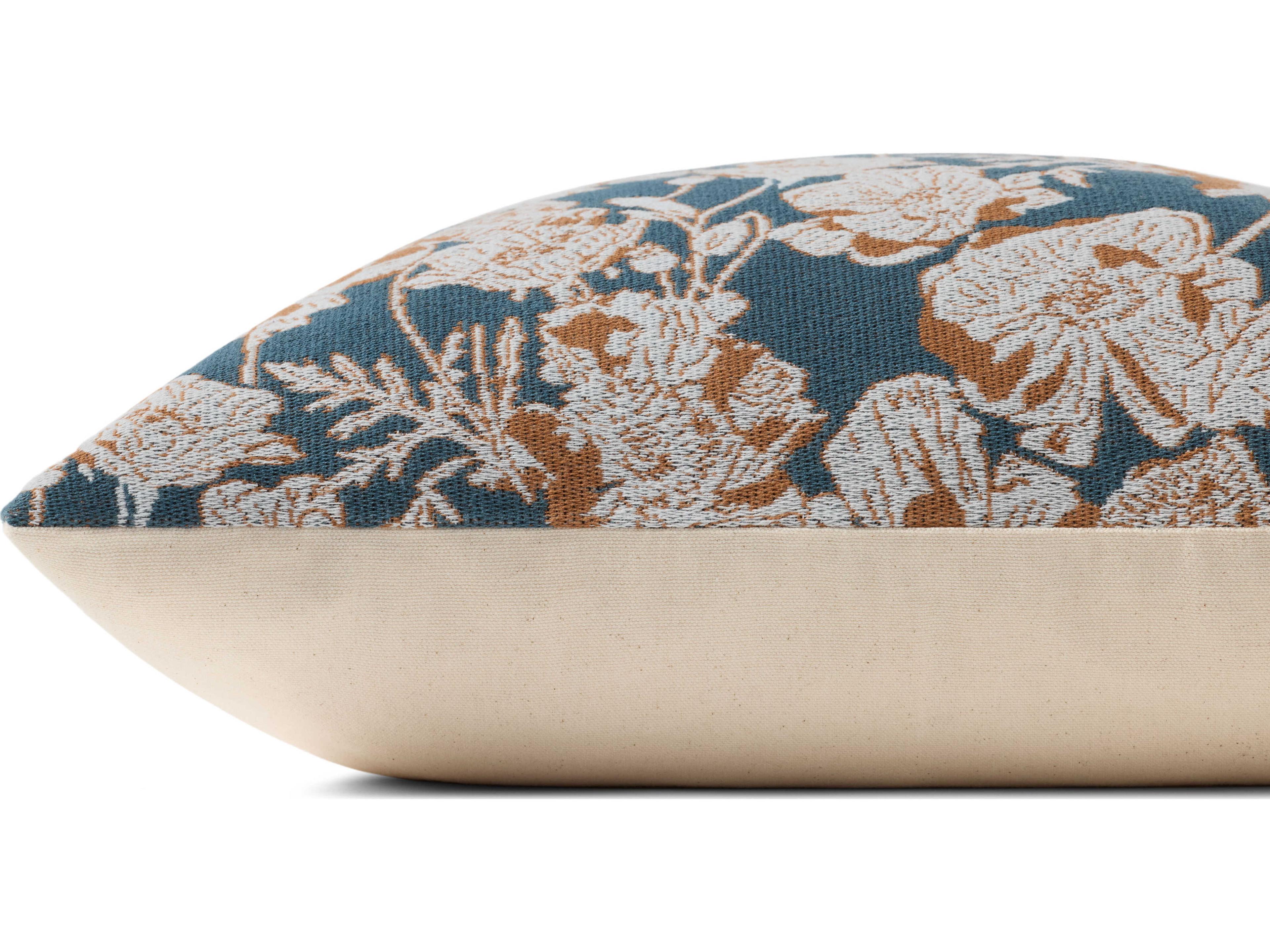 Loloi Rugs Chris Loves Julia Blue / Orange Pillow