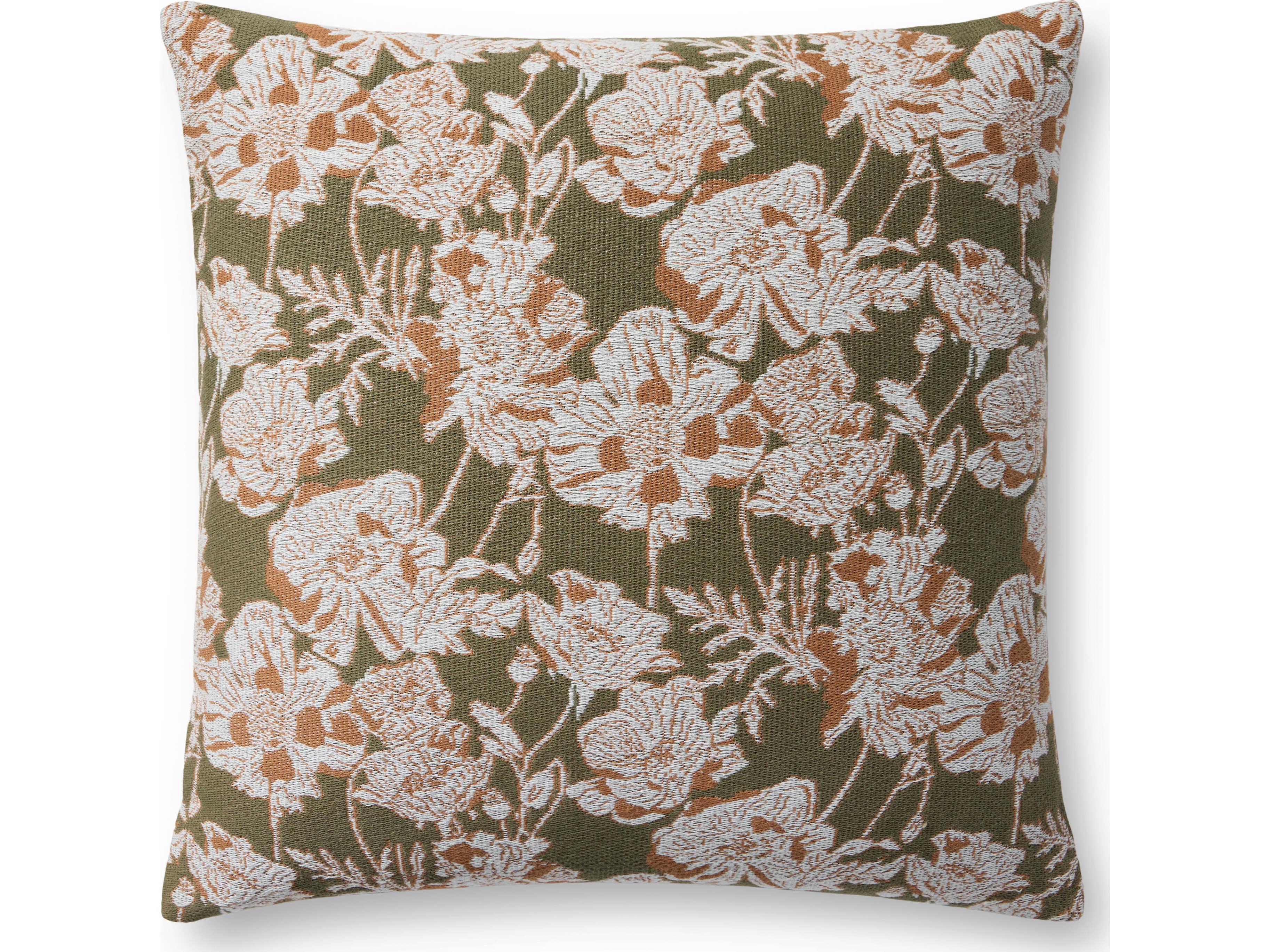 Loloi Rugs Chris Loves Julia Olive / Orange Pillow