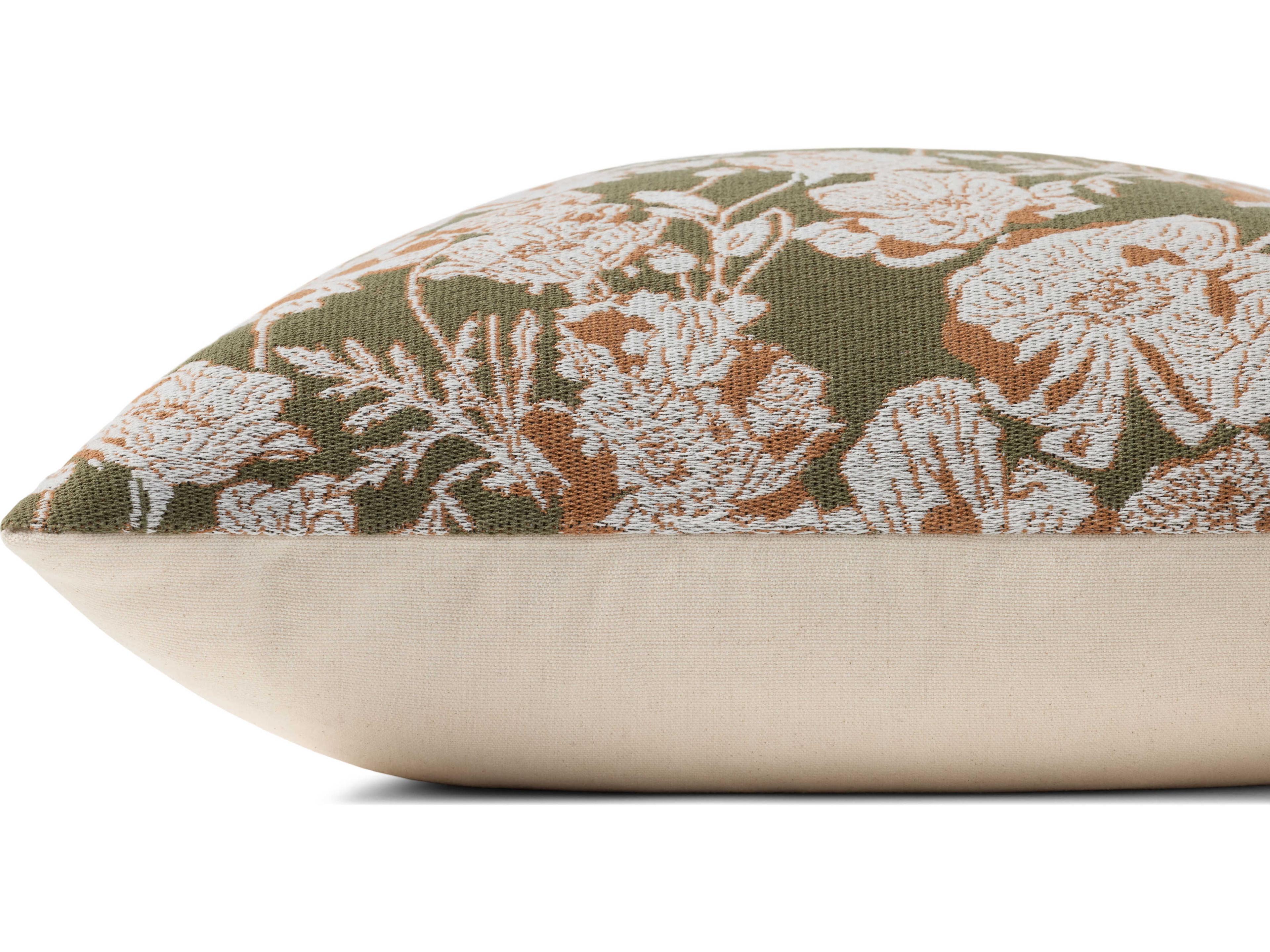 Loloi Rugs Chris Loves Julia Olive / Orange Pillow