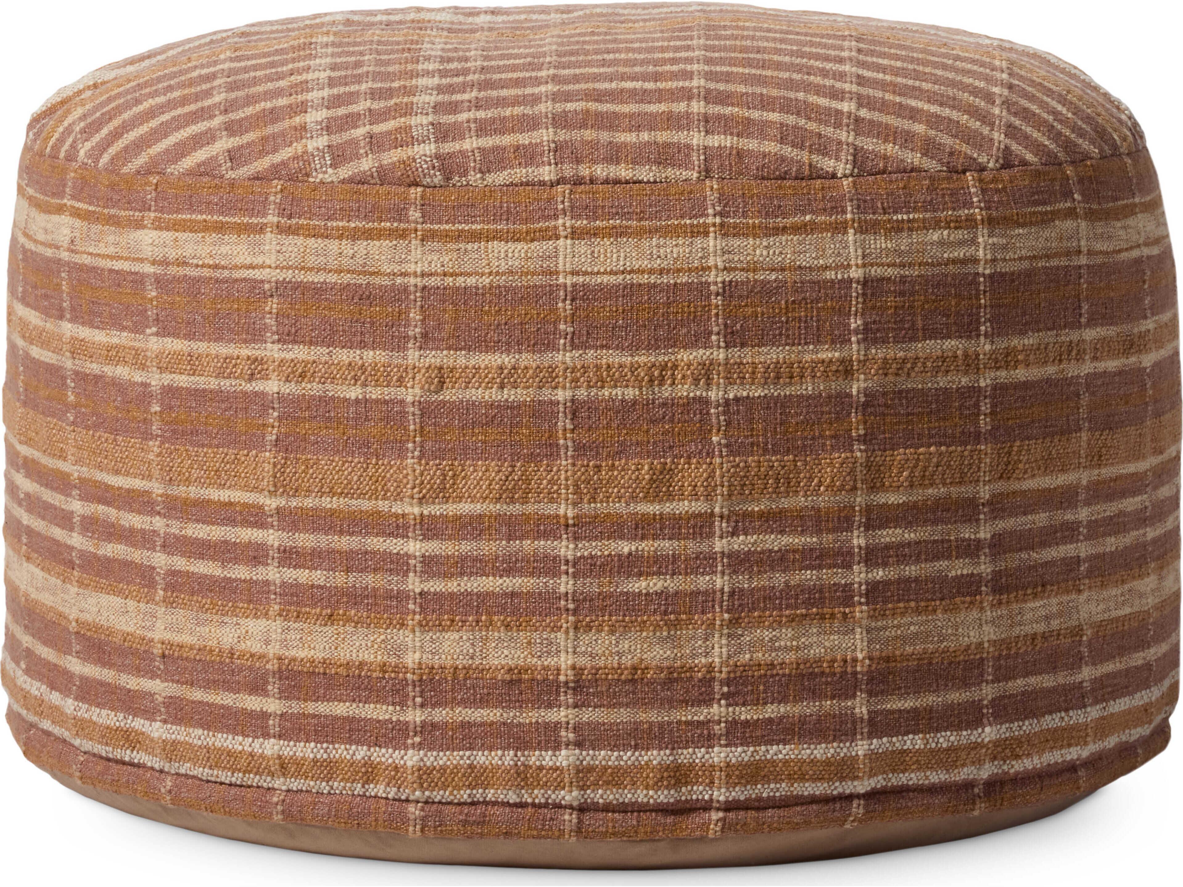 Loloi Rugs Wallace Clay Brown Upholstered Ottoman