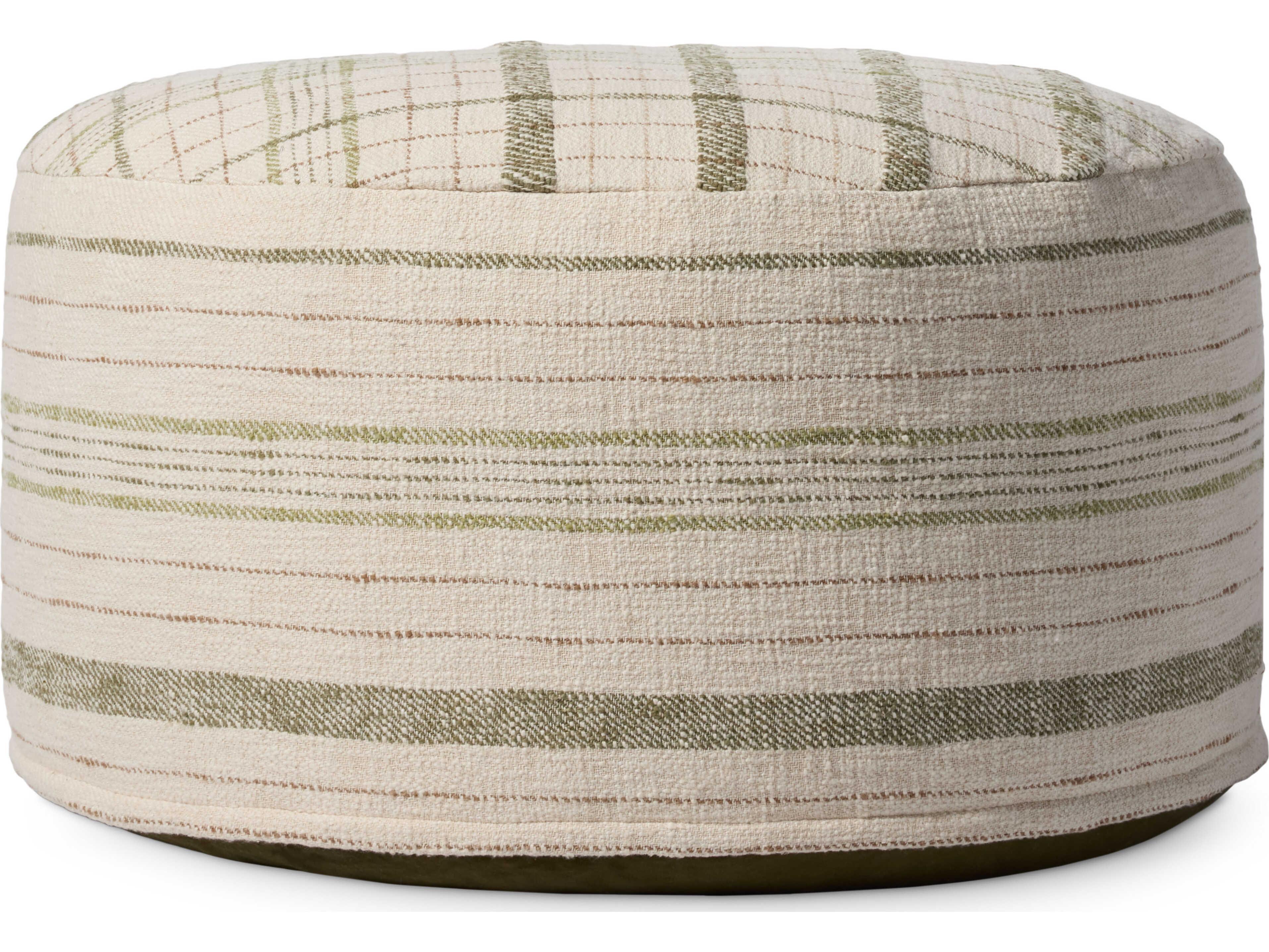 Loloi Rugs Wallace Cream Upholstered Ottoman