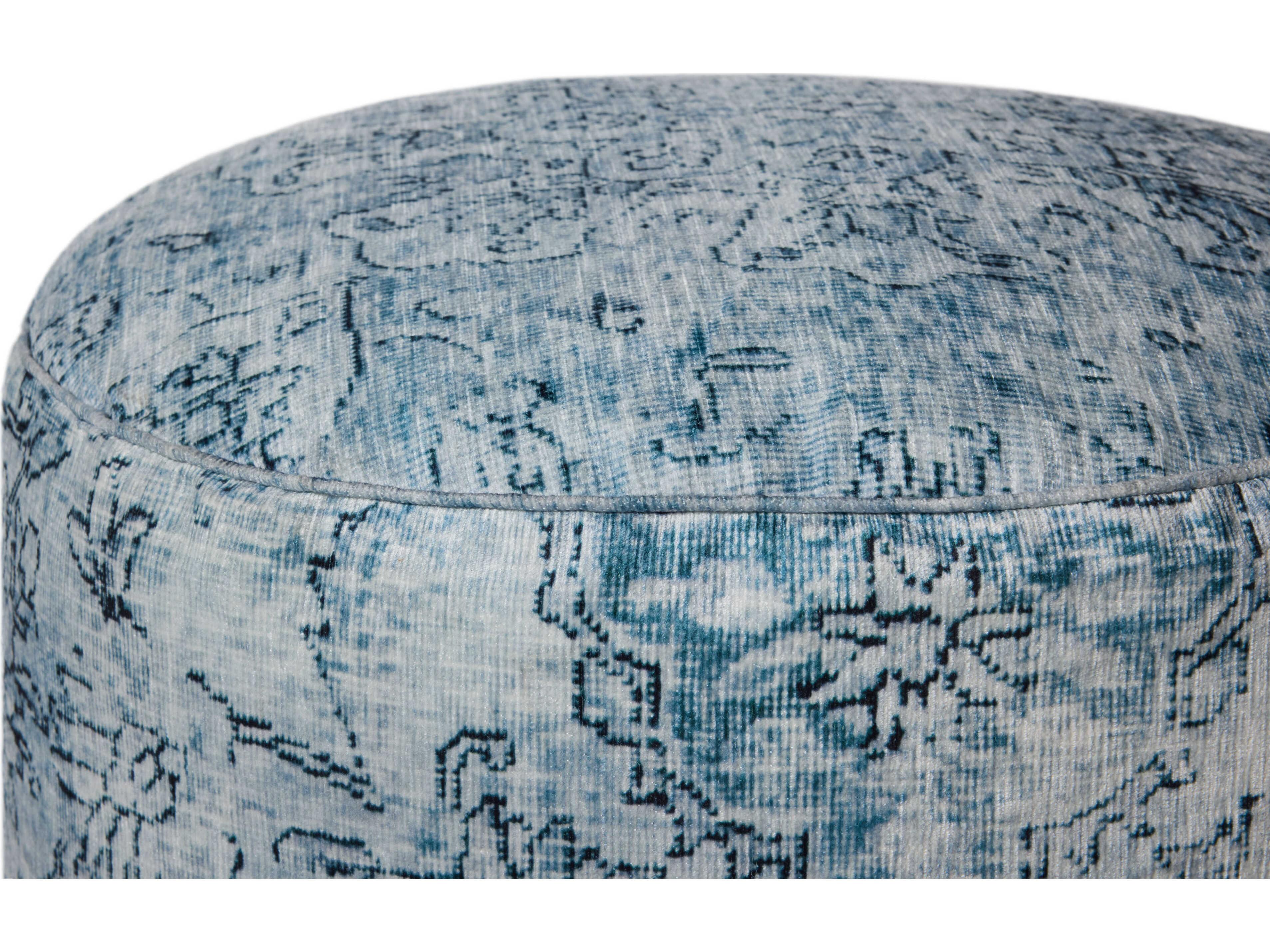 Loloi Rugs Slate Gray Upholstered Ottoman