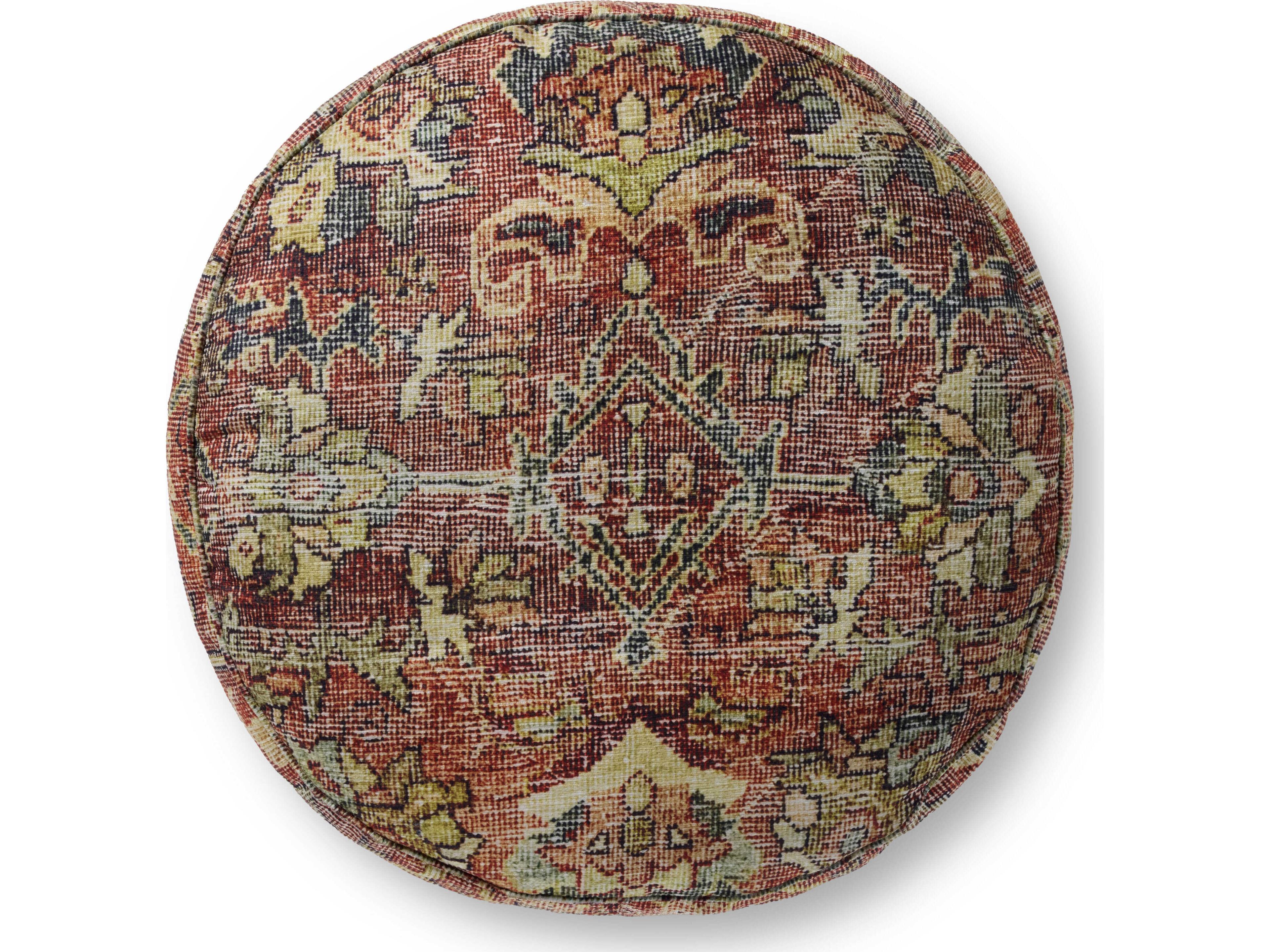 Loloi Rugs Spice Red Upholstered Ottoman