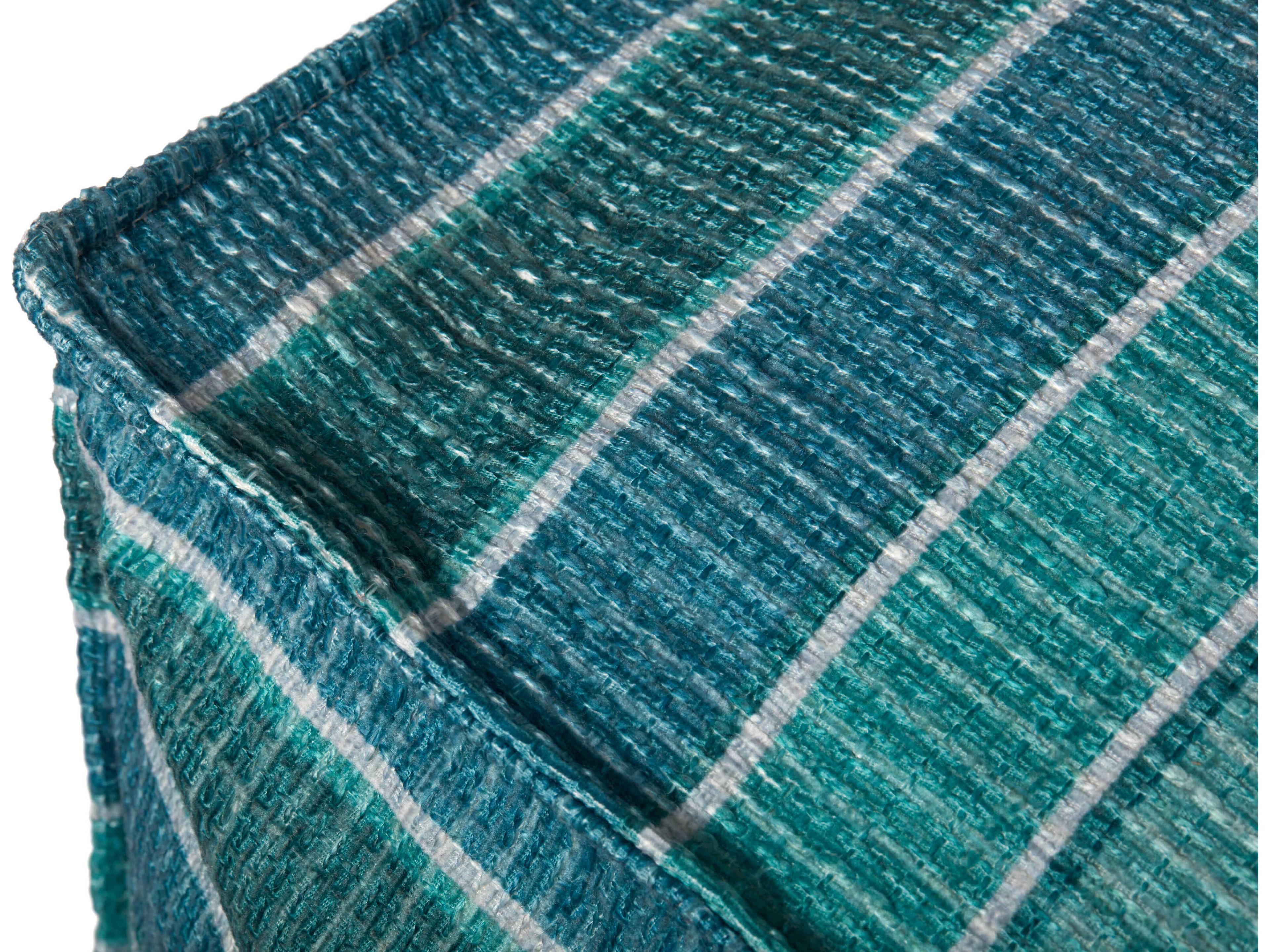 Loloi Rugs Lagoon Blue Upholstered Ottoman