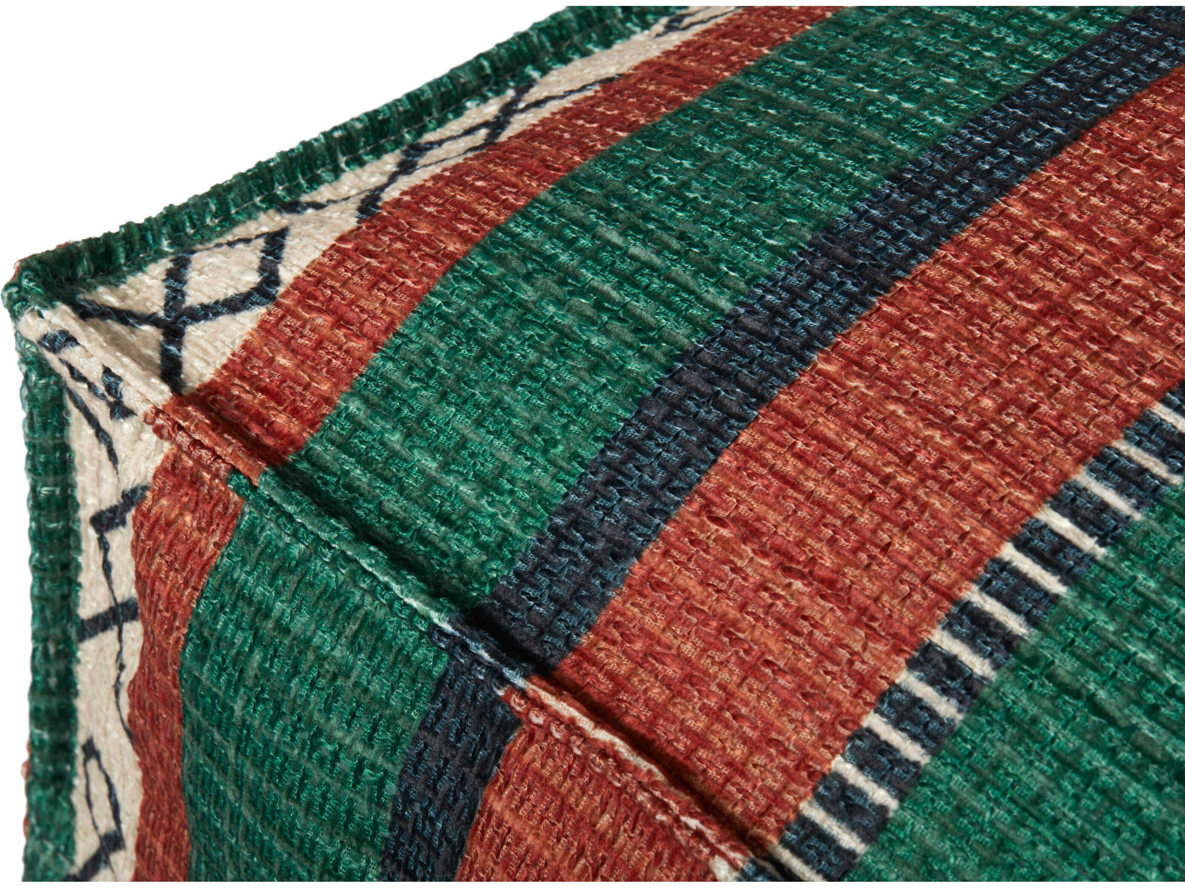 Loloi Rugs Fiesta Red Upholstered Ottoman