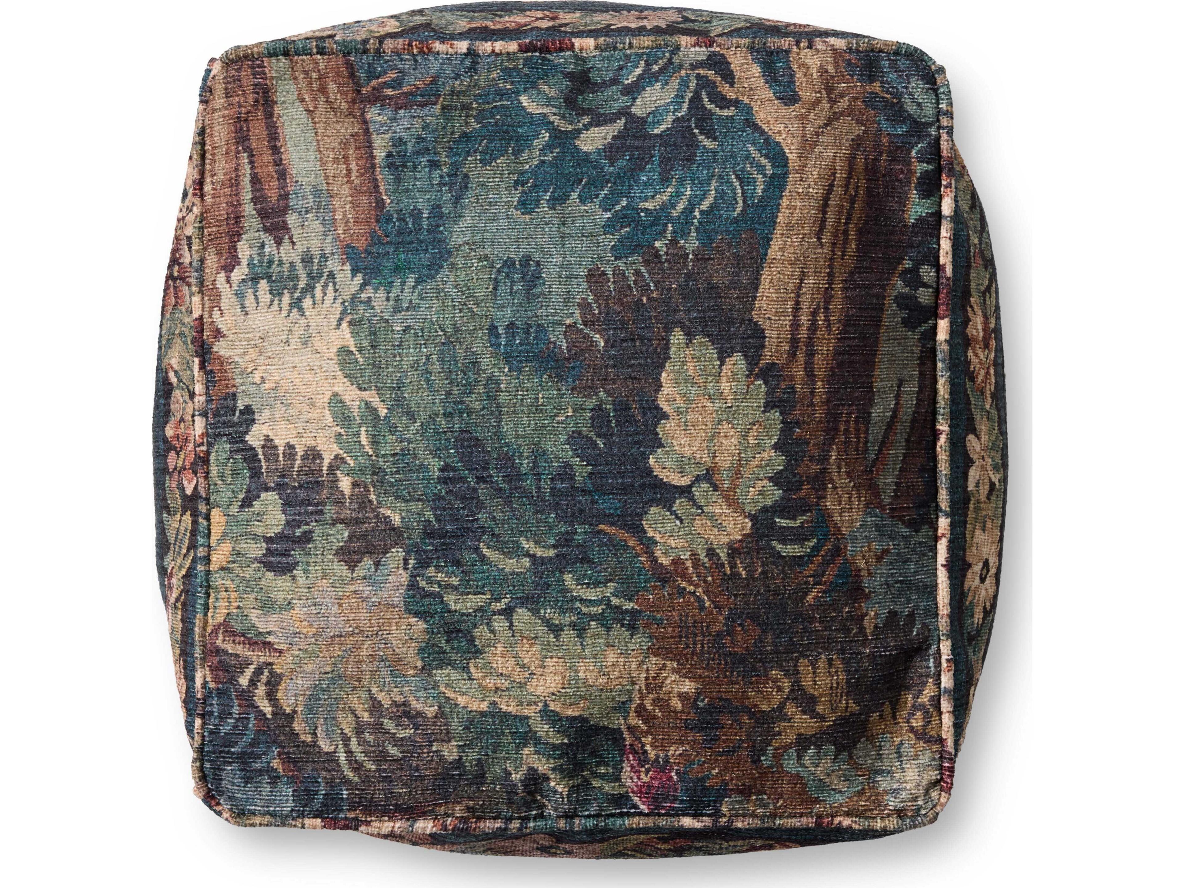 Loloi Rugs Blue Multi Upholstered Ottoman