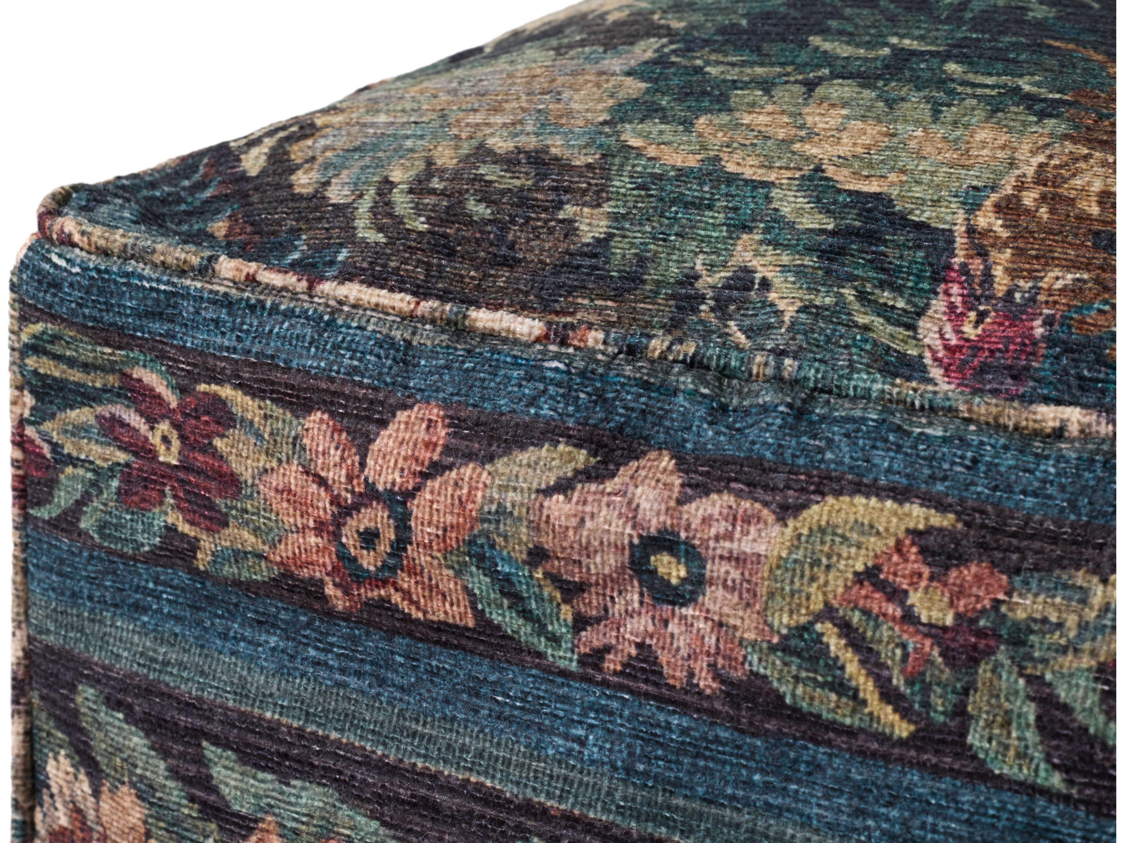 Loloi Rugs Blue Multi Upholstered Ottoman