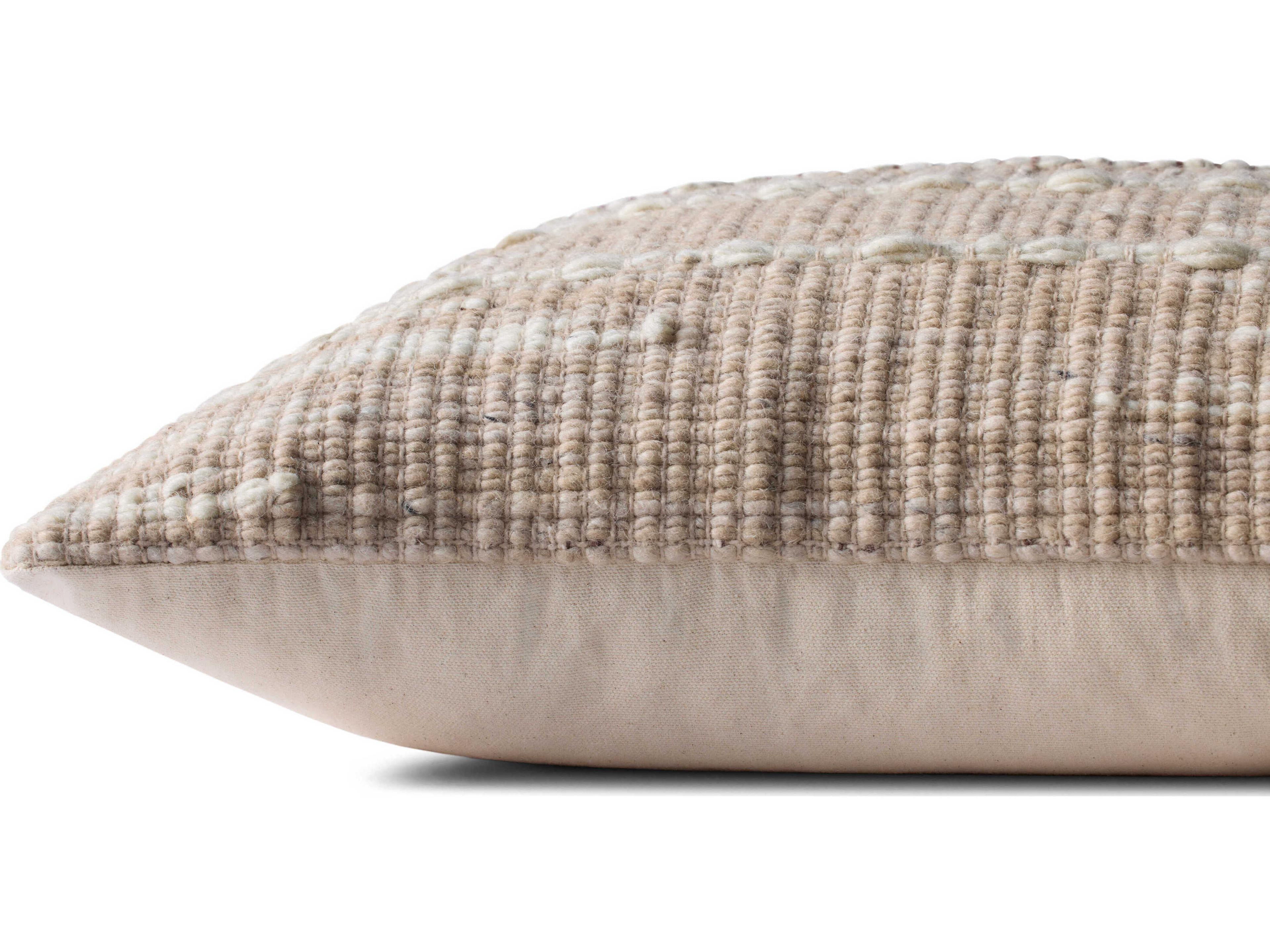 Loloi Rugs Ivory Beige 18" x 18" Pillow