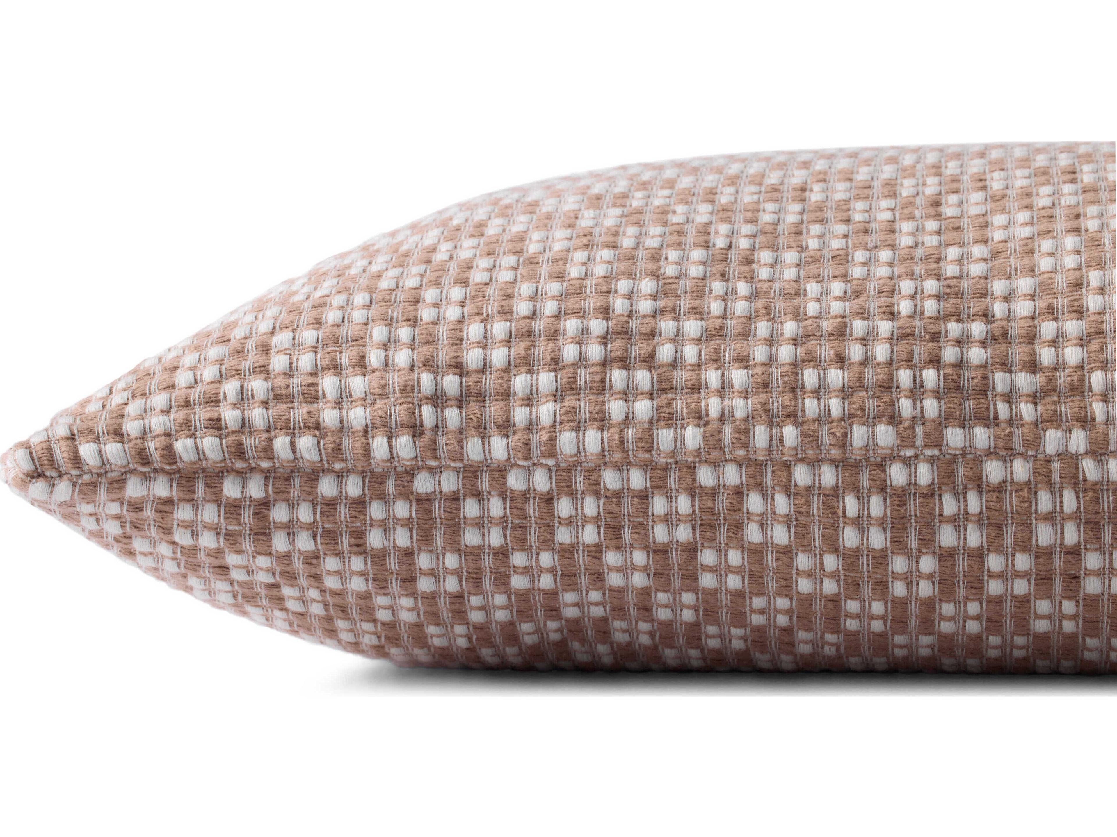 Loloi Rugs Ivory Brown 18" x 18" Pillow