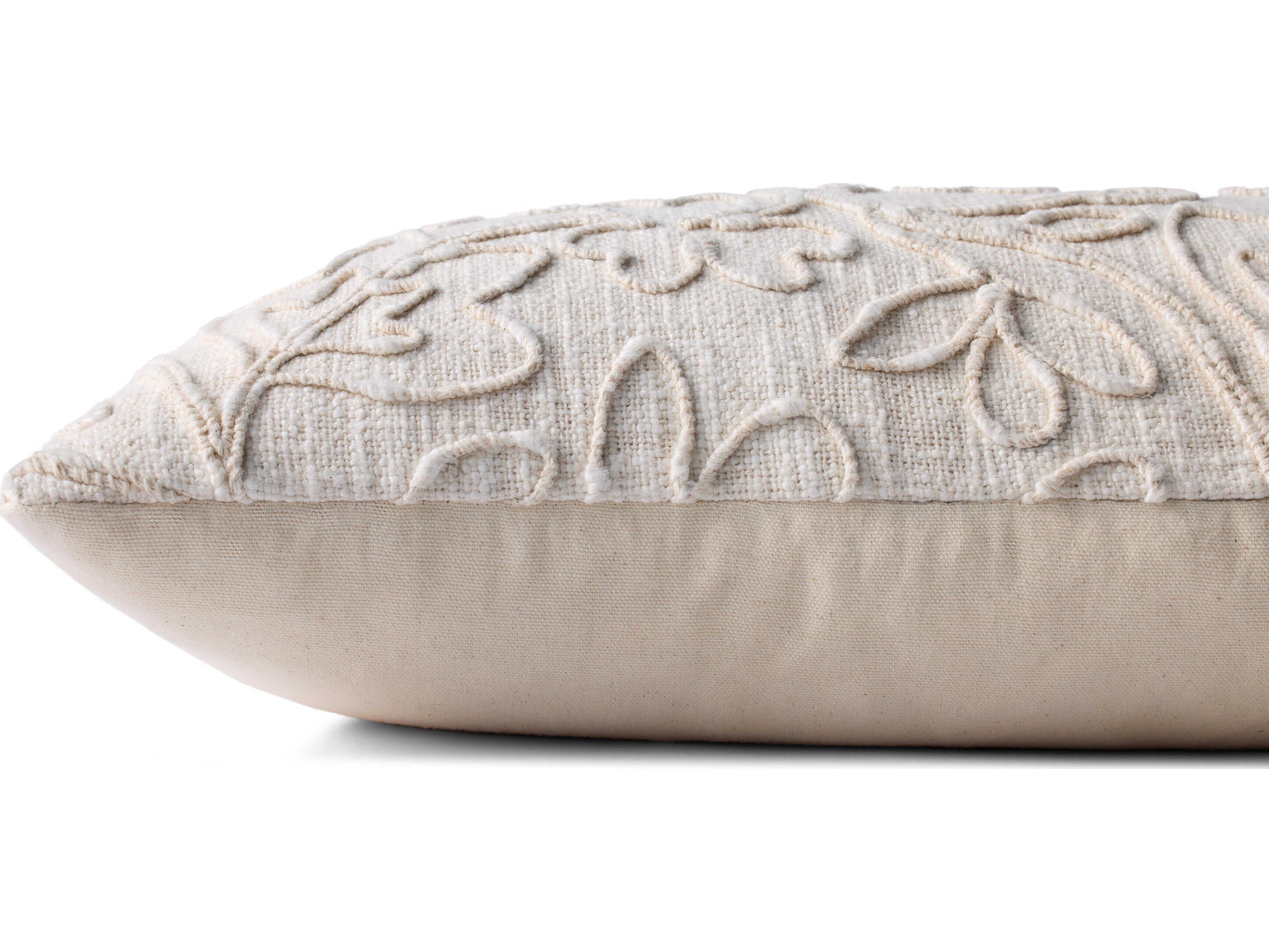 Loloi Rugs Natural 27" x 12" Pillow