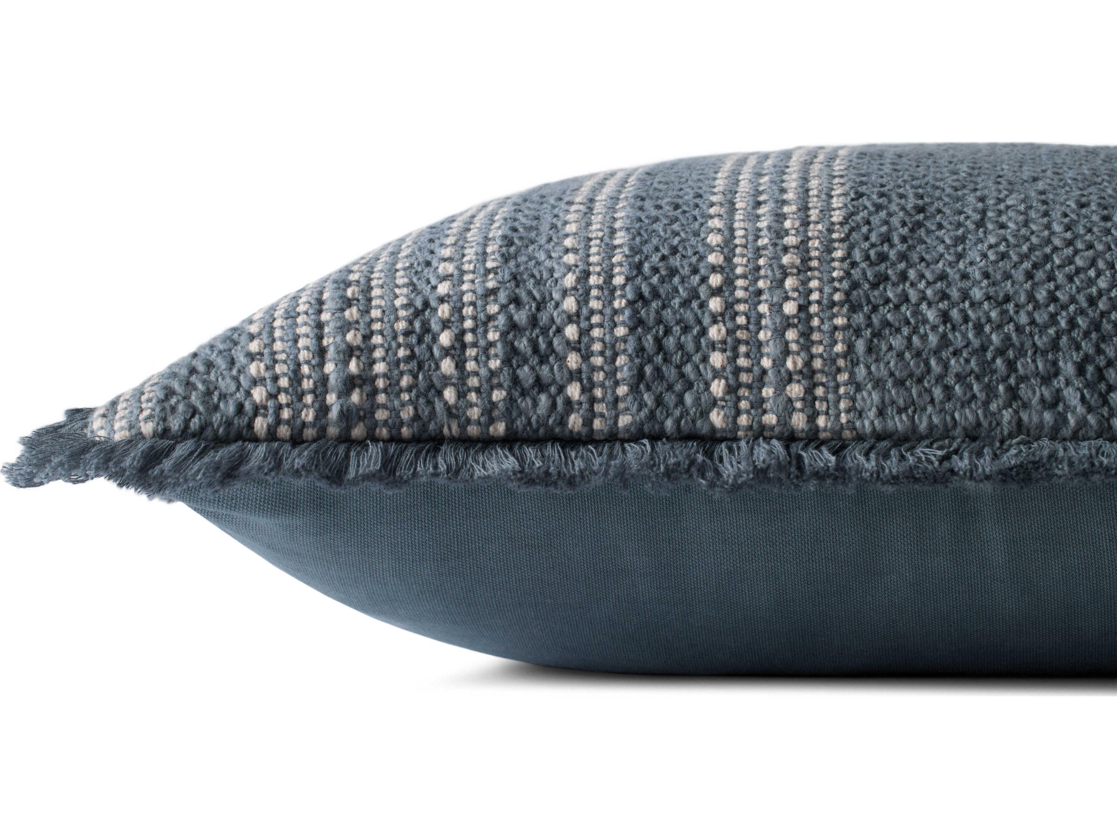 Loloi Rugs Blue Ivory 20" x 20" Pillow