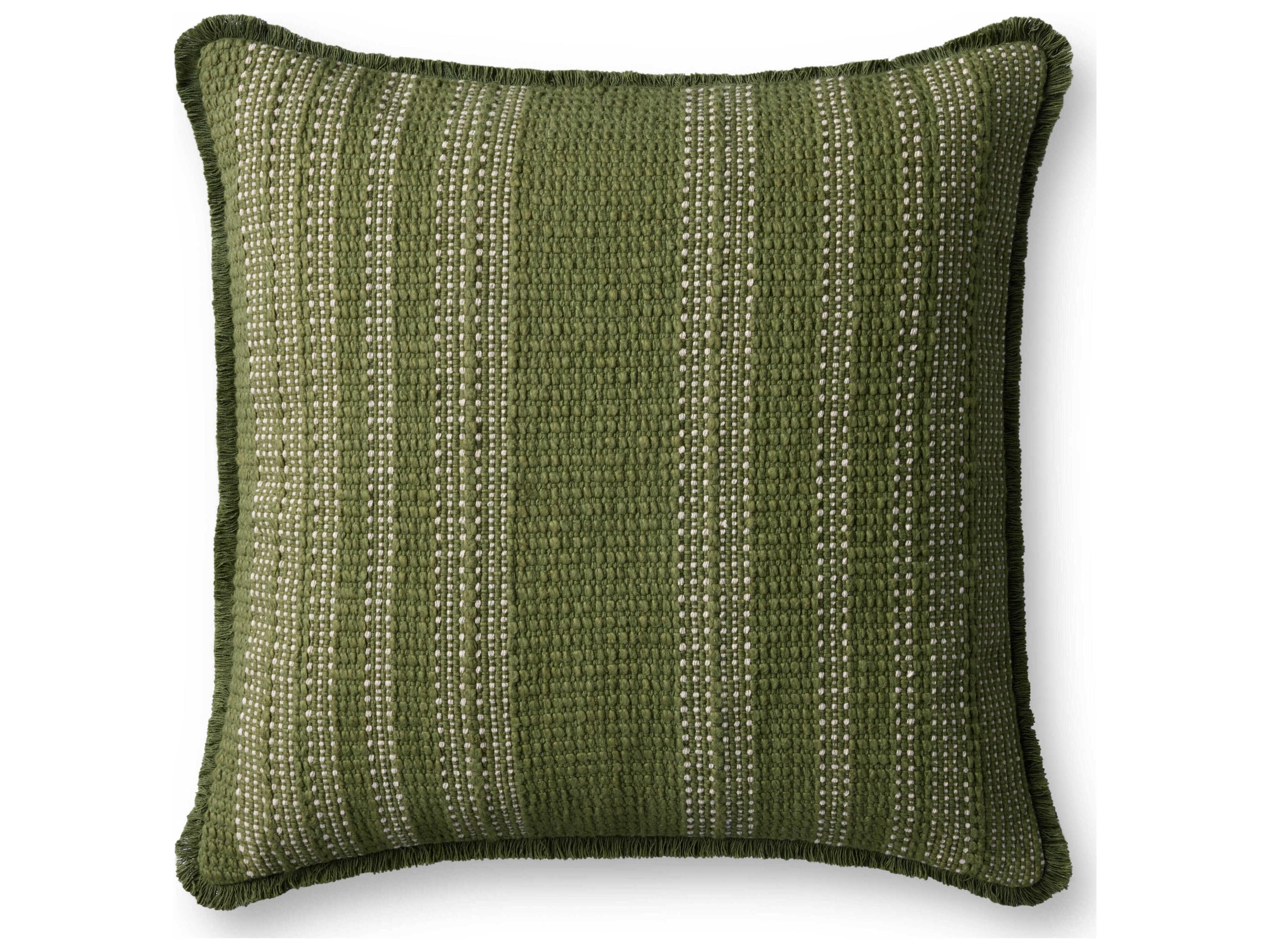 Loloi Rugs Green Ivory 20" x 20" Pillow