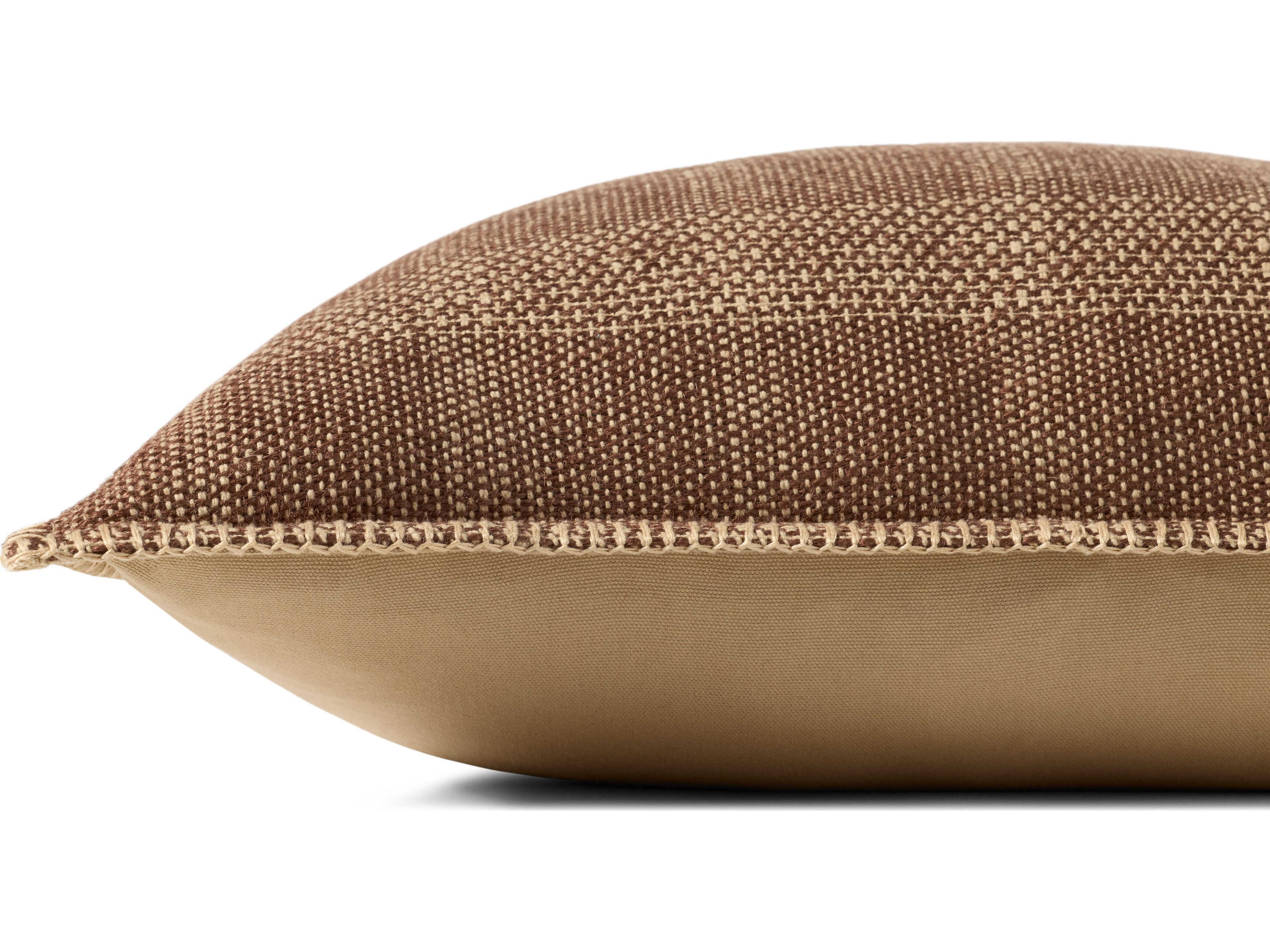 Loloi Rugs Brown Tan 20" x 20" Pillow