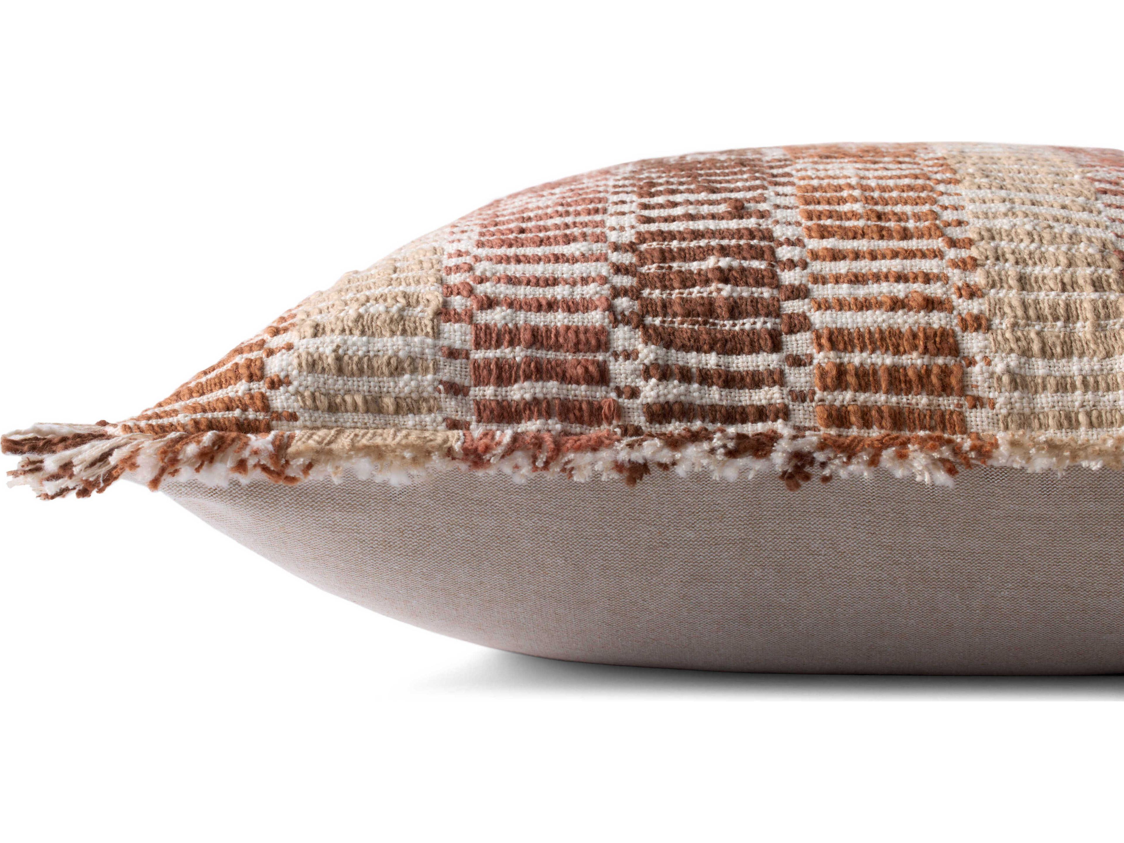 Loloi Rugs Orange Multicolored 22" x 22" Pillow