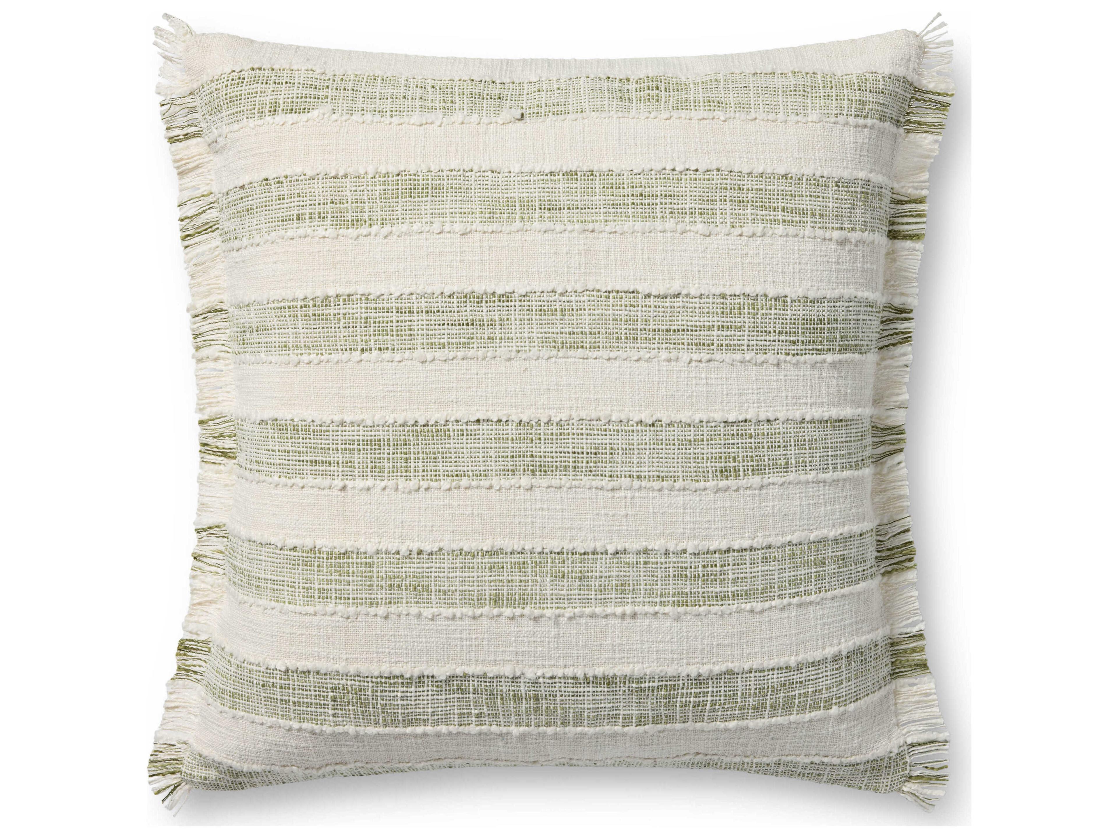 Loloi Rugs Green Ivory 22" x 22" Pillow