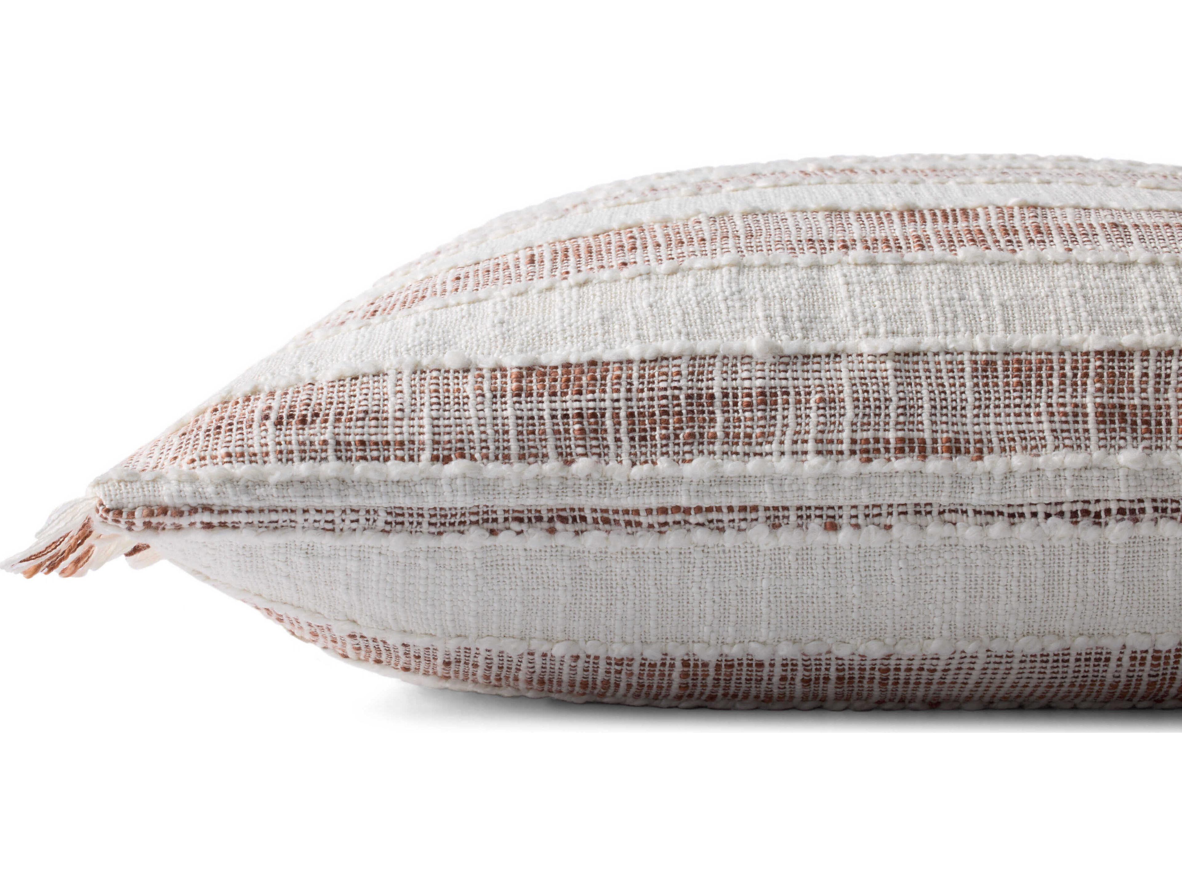 Loloi Rugs Rust Ivory 22" x 22" Pillow