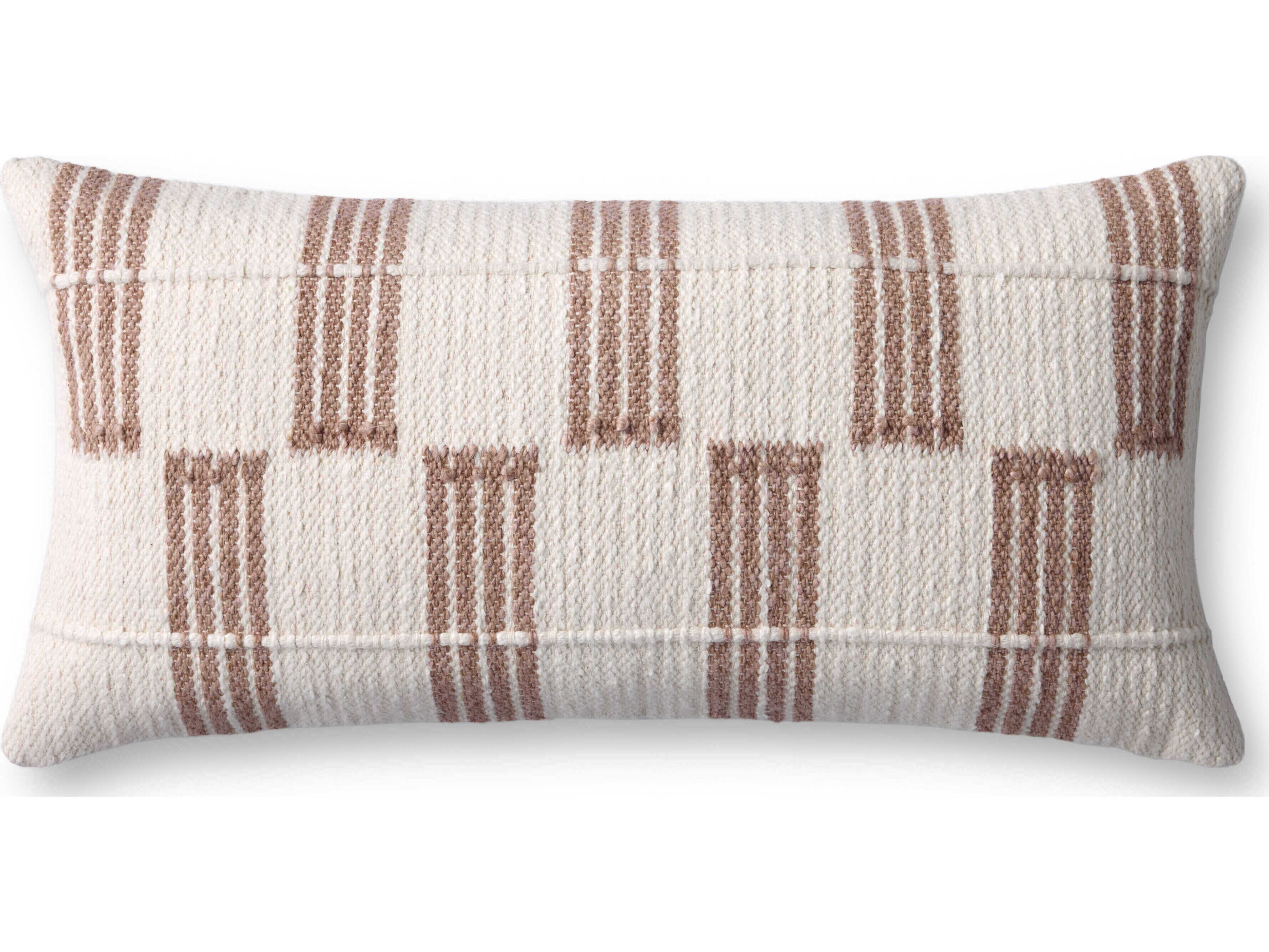 Loloi Rugs Rust Ivory 27" x 12" Pillow