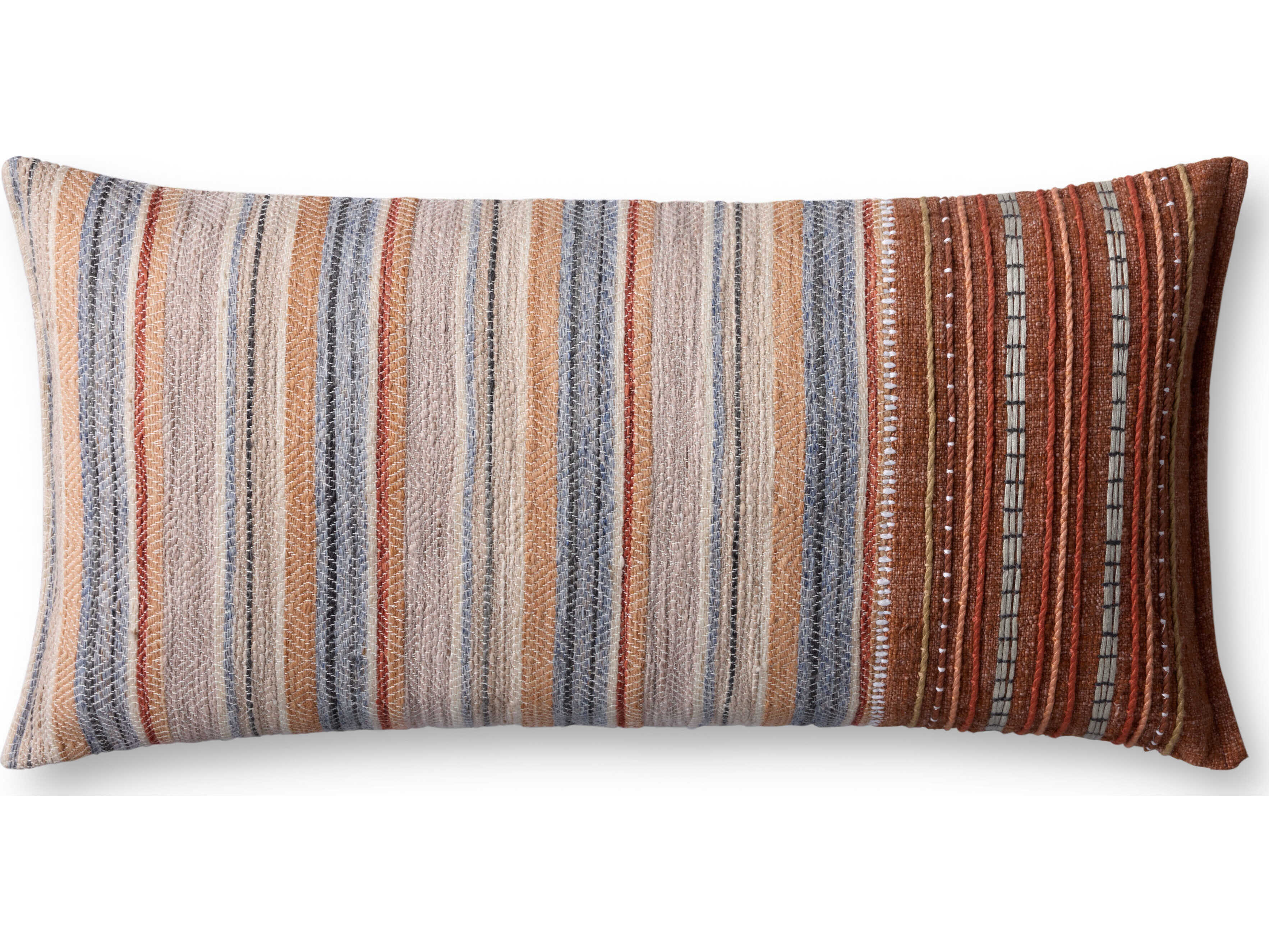 Loloi Rugs Rust Multicolored 27" x 12" Pillow
