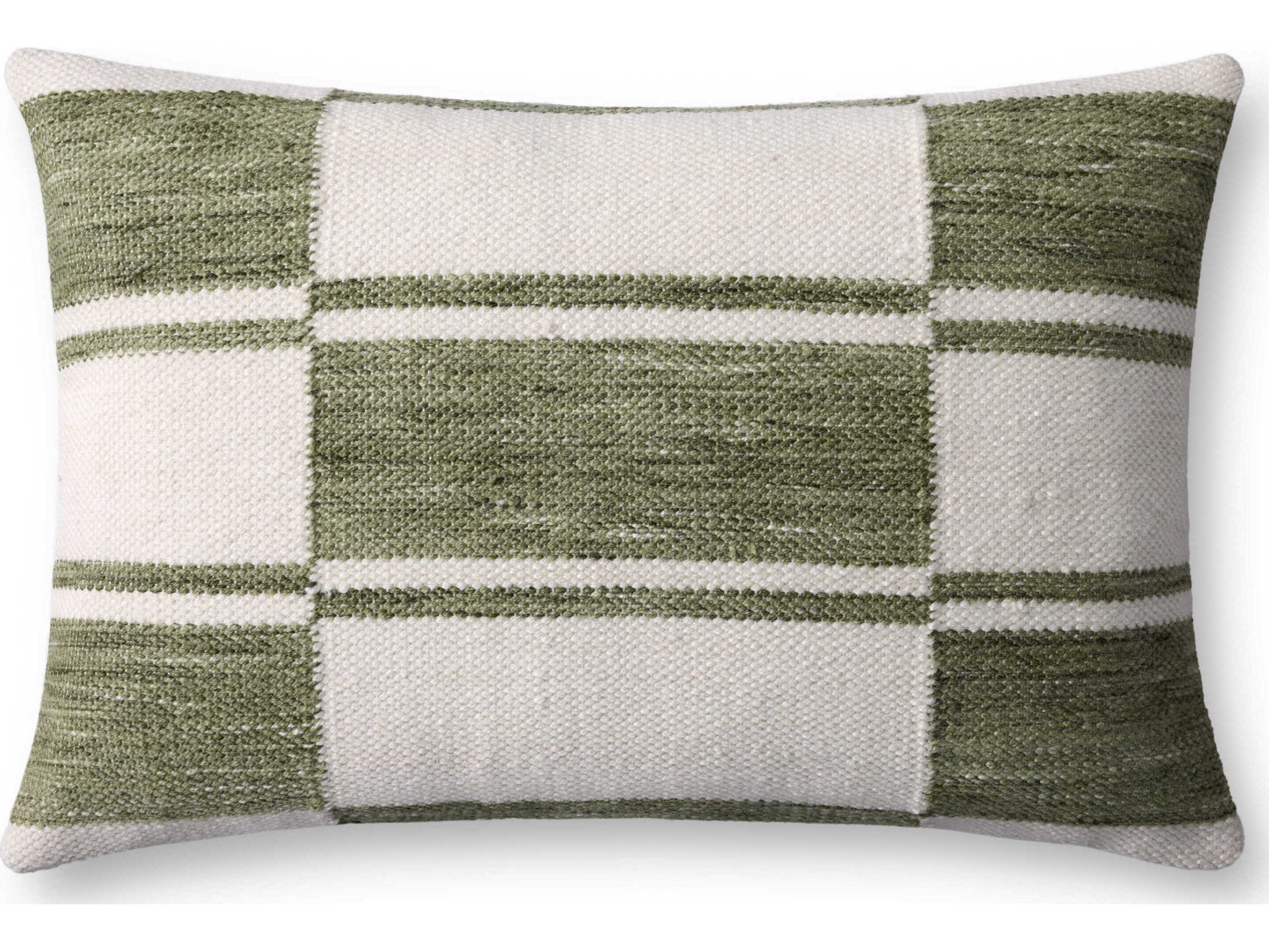 Loloi Rugs Ivory Green 26" x 16" Pillow