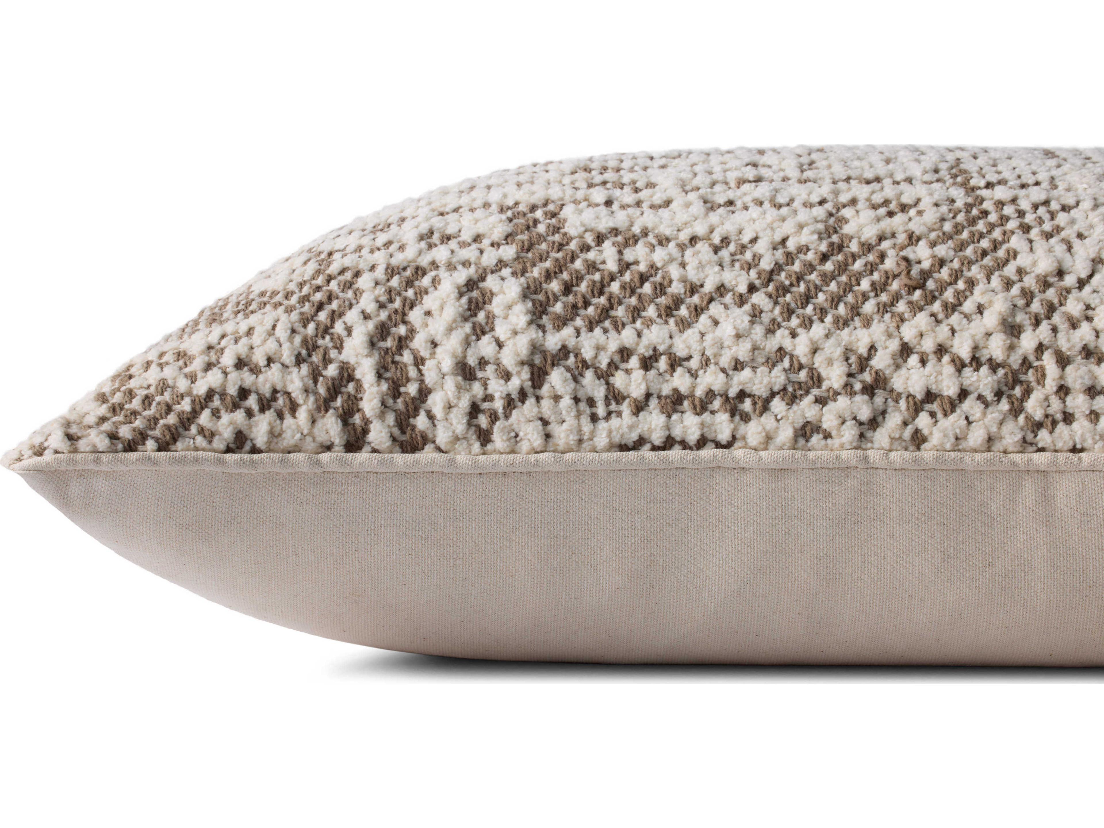 Loloi Rugs Dark Taupe Ivory 22" x 22" Pillow