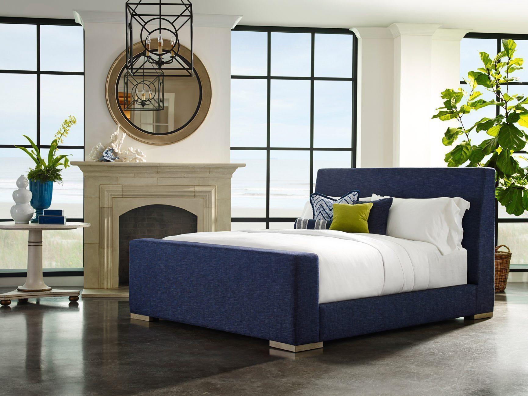Lillian August Upholstery Lange King Panel Bed