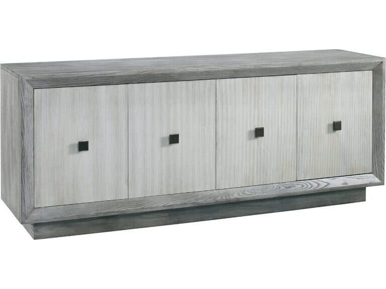 Lillian August Workshop Alastair 80" Ash Wood Mineral Washed Linen Bronze Sideboard