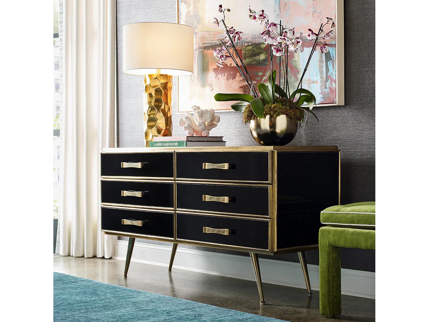 Lillian August Dean Smoked Mirror Dresser