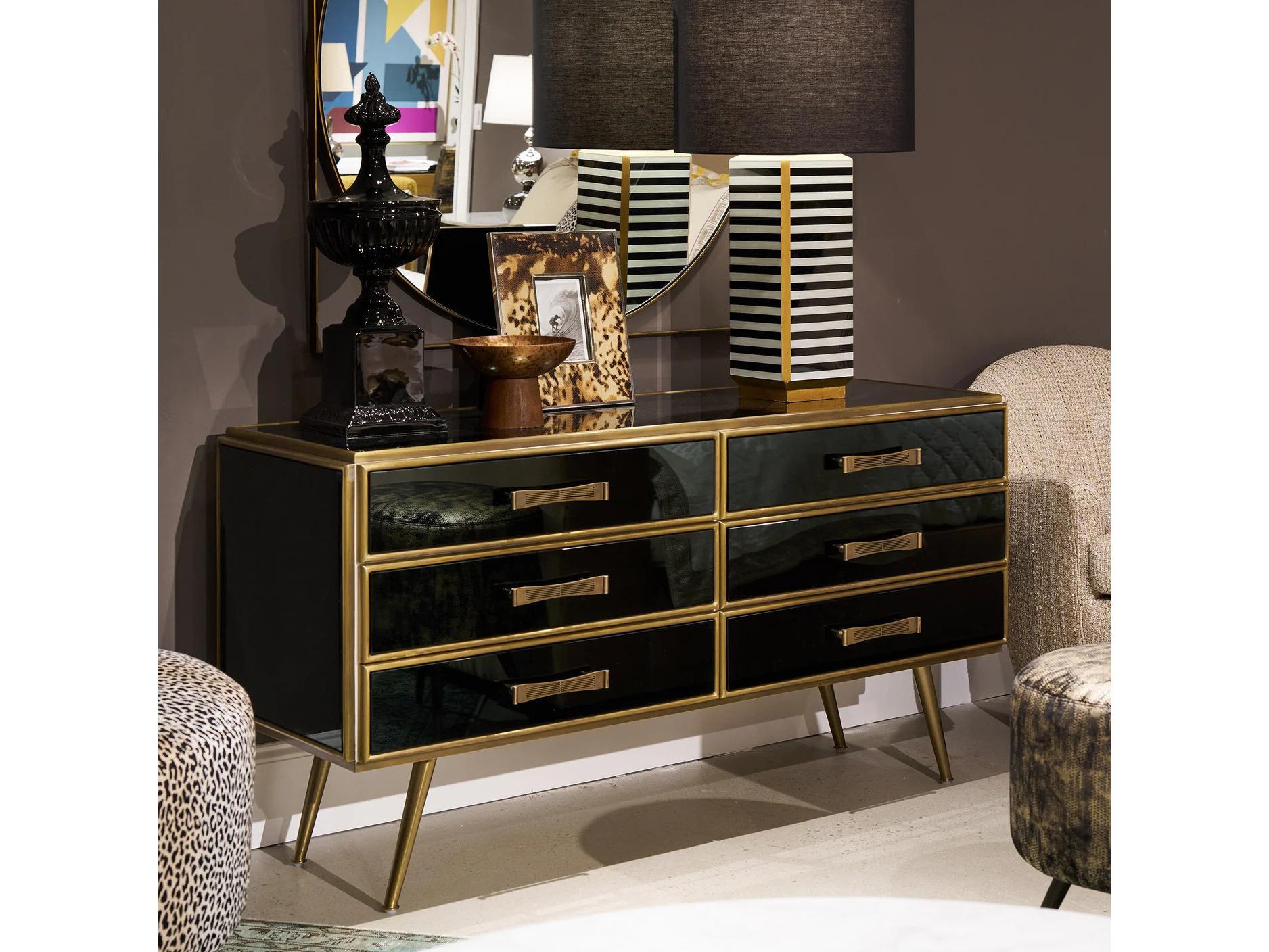 Lillian August Dean Smoked Mirror Dresser