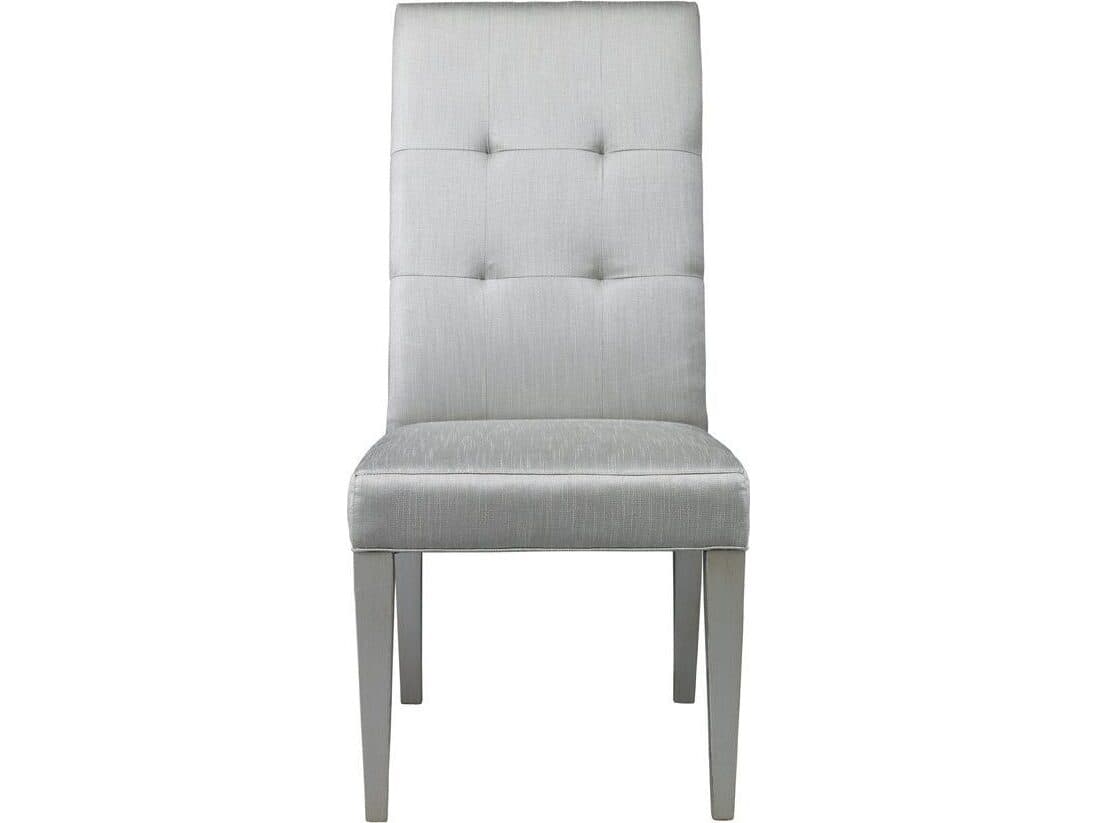 Lillian August Upholstery Lyle Tufted Walnut Wood Gray Upholstered Side Dining Chair