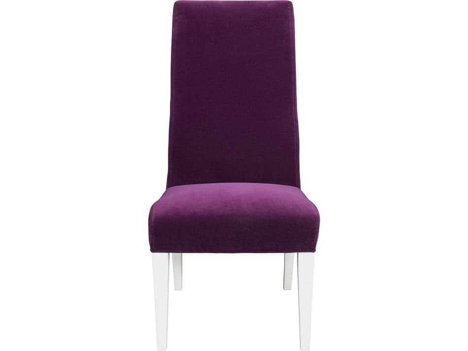 Lillian August Upholstery Clarkson Walnut Wood Purple Upholstered Side Dining Chair