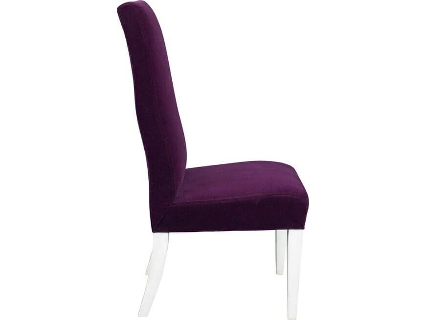 Lillian August Upholstery Clarkson Walnut Wood Purple Upholstered Side Dining Chair