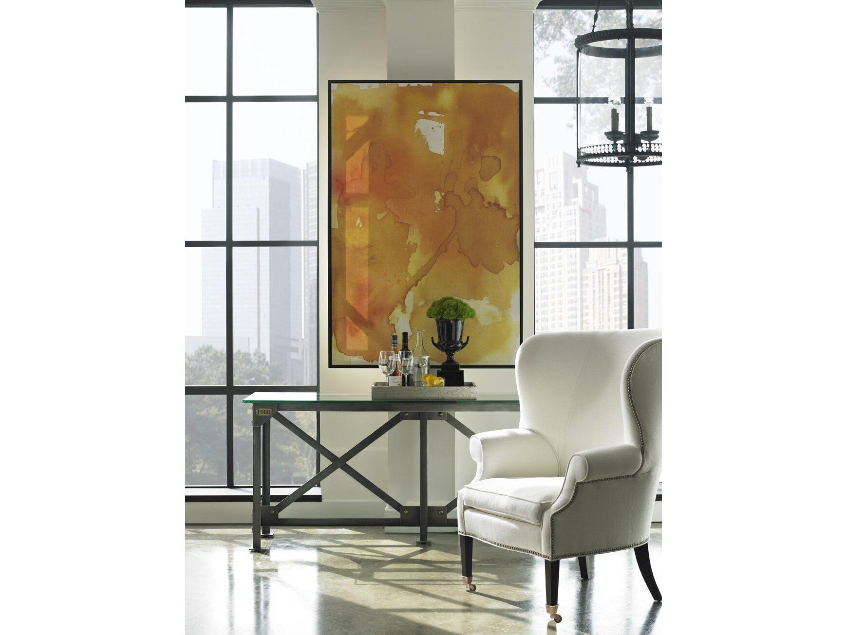 Lillian August Upholstery Preston Rolling Fabric Accent Chair