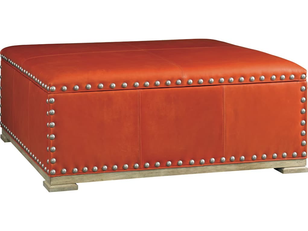 Lillian August Upholstery Leather Ottoman