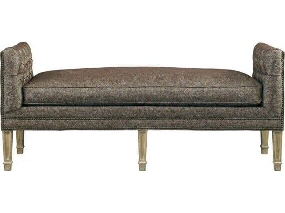 Lillian August Upholstery Meryl Wind Brown Upholstered Accent Bench