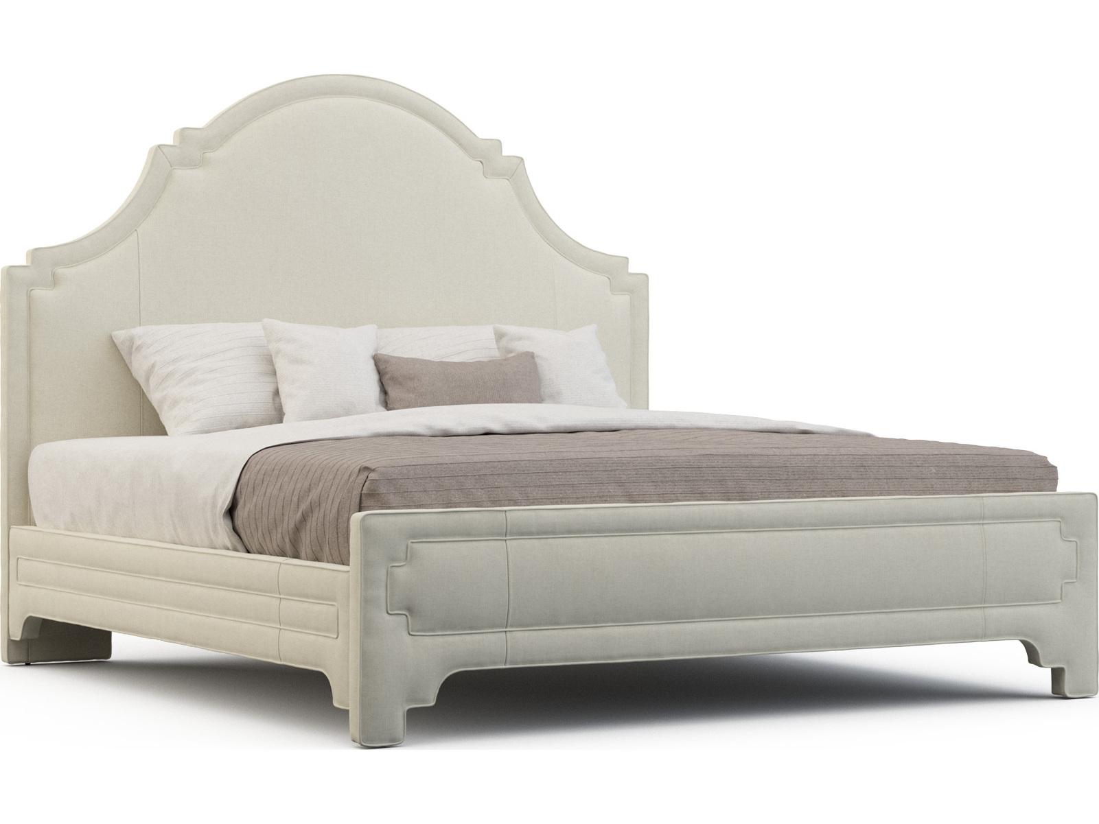 Lillian August Upholstery Bella Elkins Taupe Gray Upholstered King Platform Bed