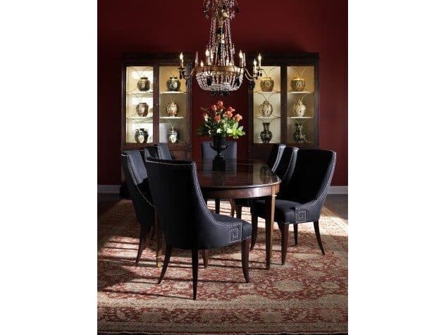 Lillian August Classics Templeton - Oval Wood Rich Brown Antique Gold Dining Table