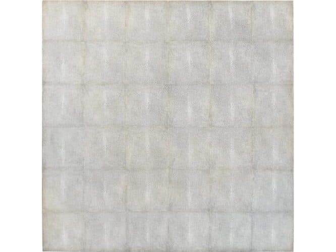 Lillian August Modern Archives Gavin Square Leather Pearl White Shagreen Cocktail Table