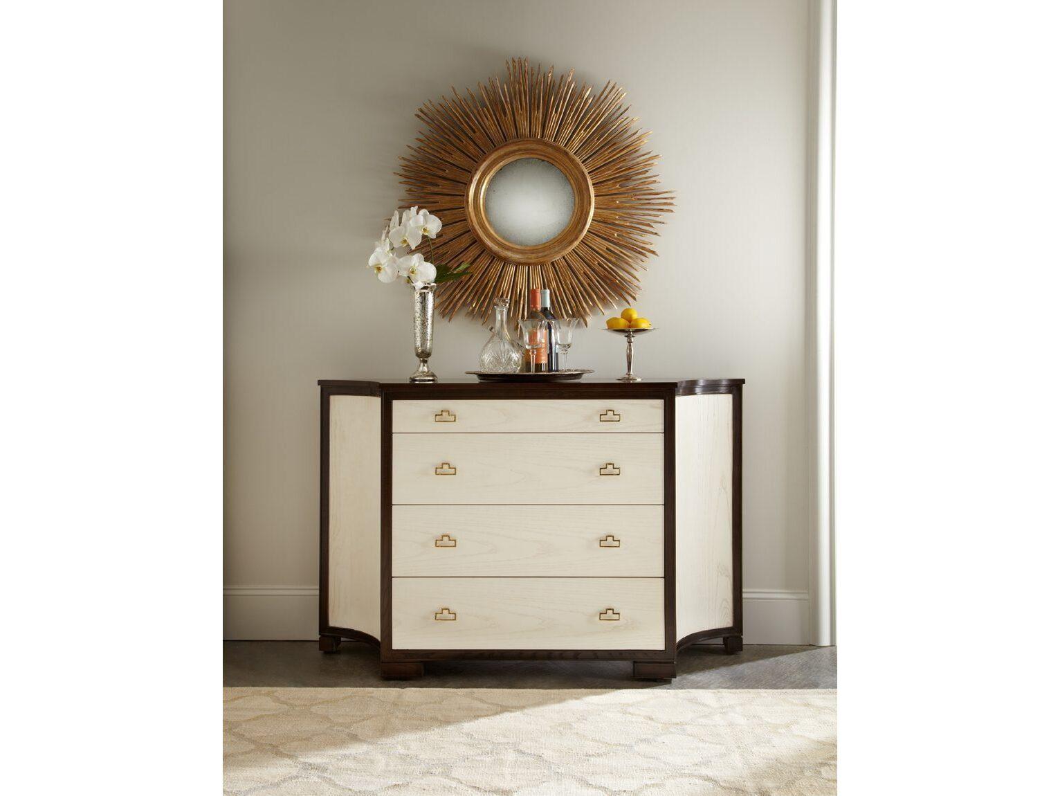 Lillian August Workshop Guy Clipped White Brown Ash Wood Accent Chest